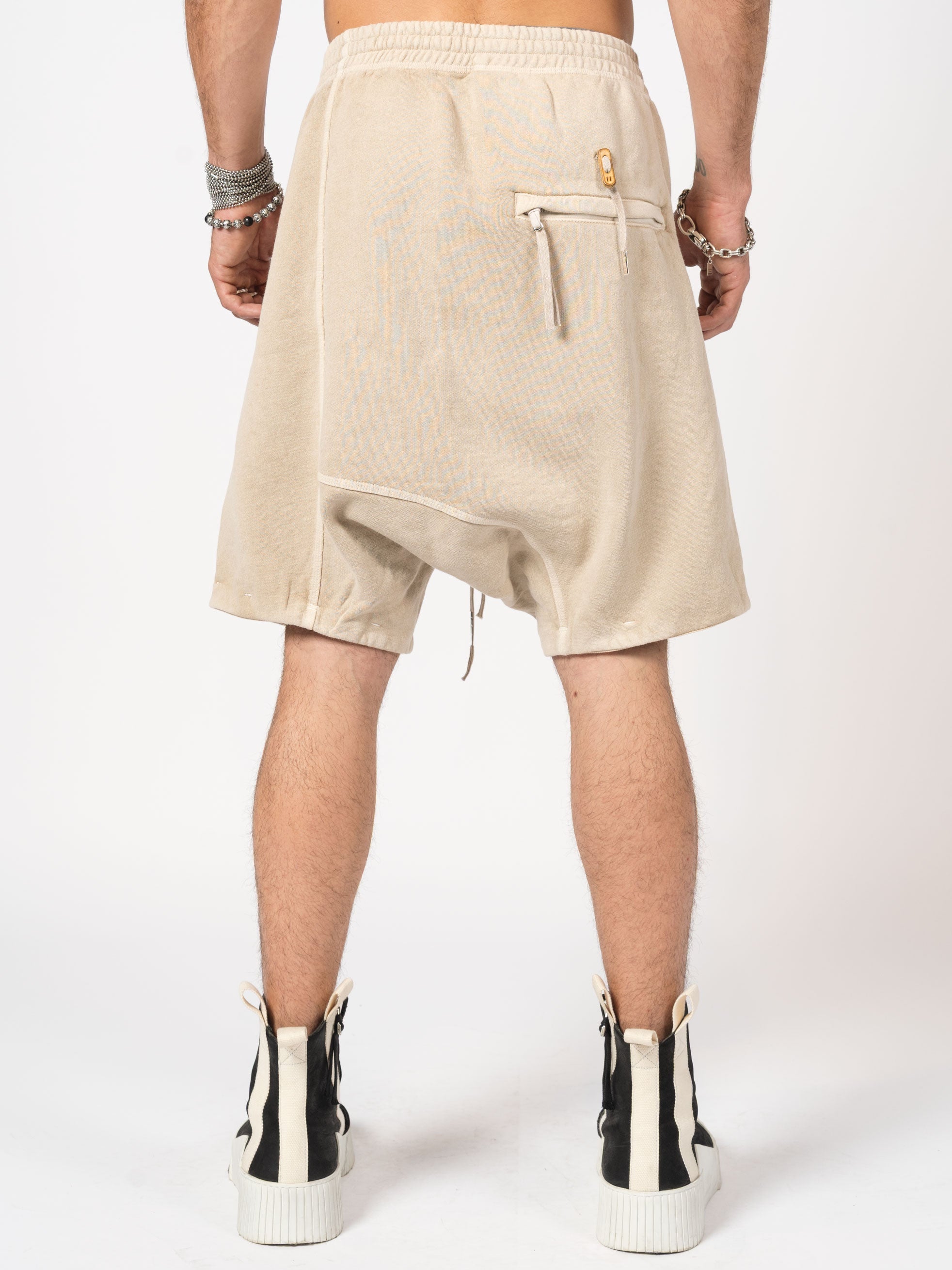 Dropped-Crotch Fleece Shorts - INN7