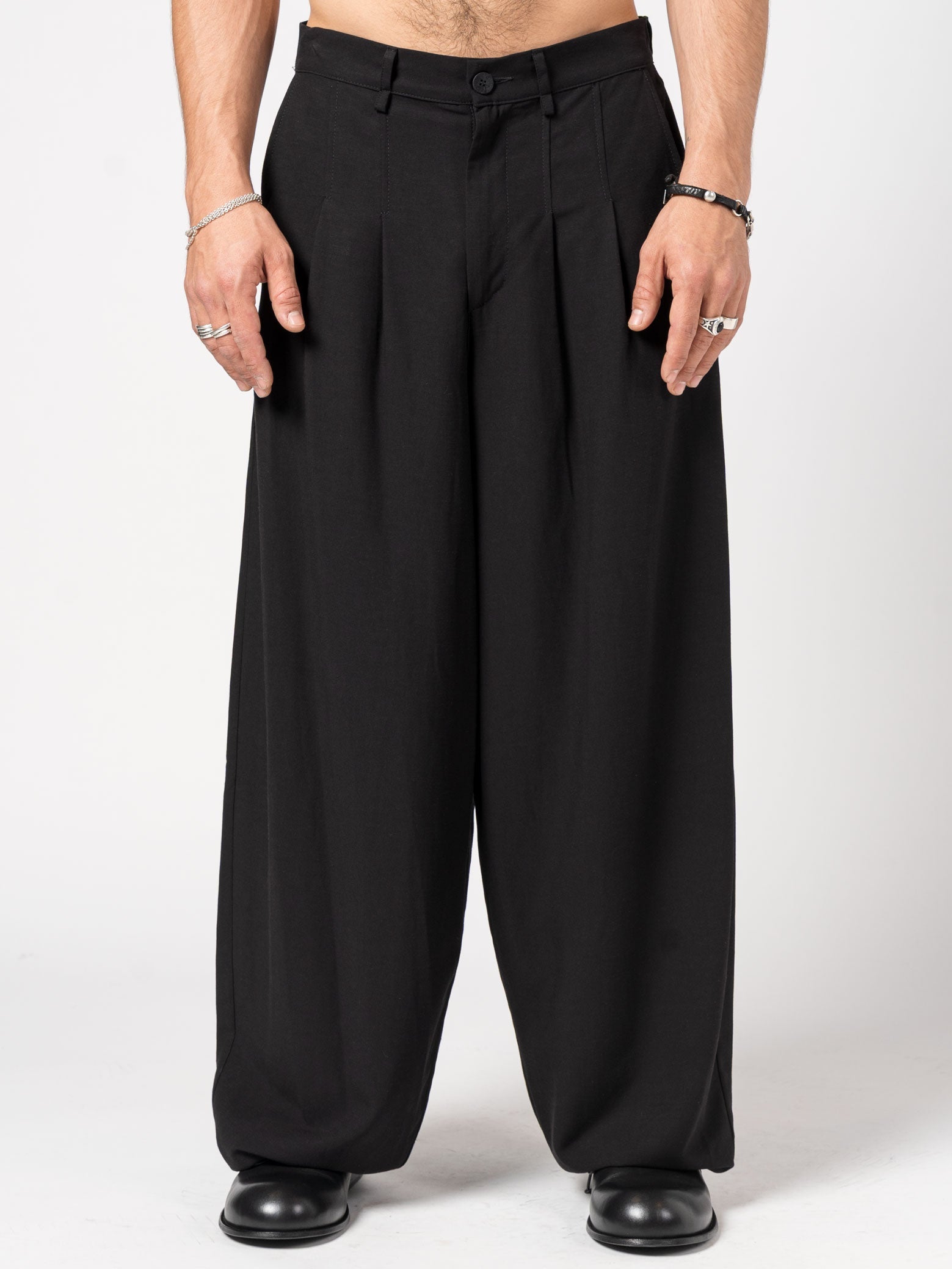 Wide-Leg Pleated Trousers - INN7