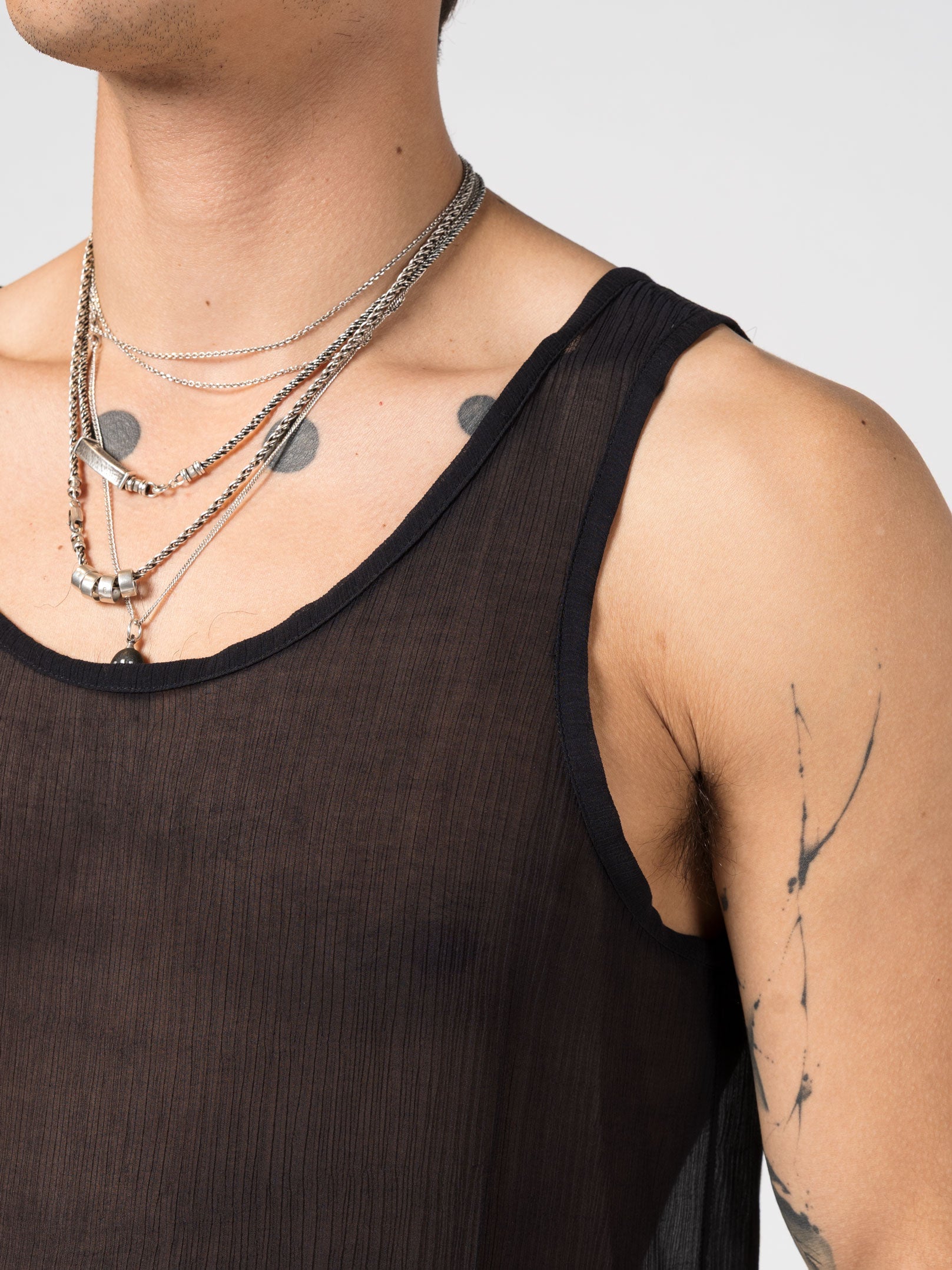 Sheer Textured Tank Top - INN7