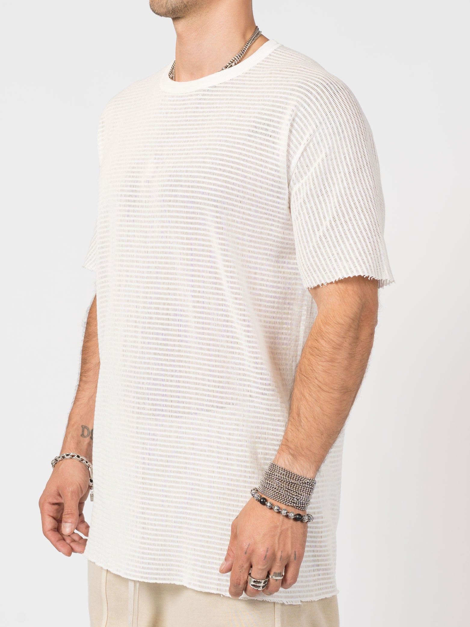 Sheer Knit T-Shirt in Cashmere Blend - INN7