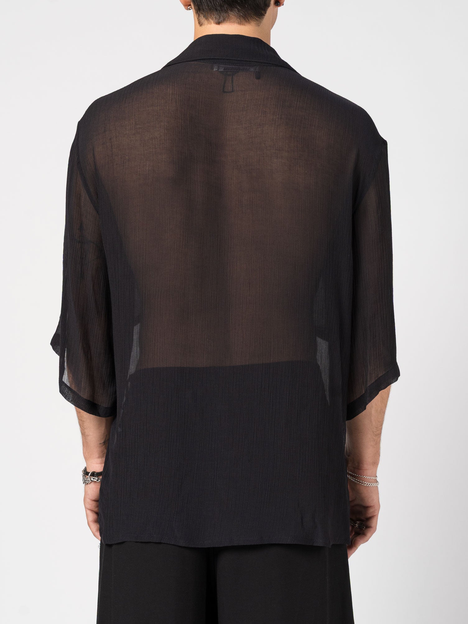 Lightweight Textured Button-Up Shirt - INN7