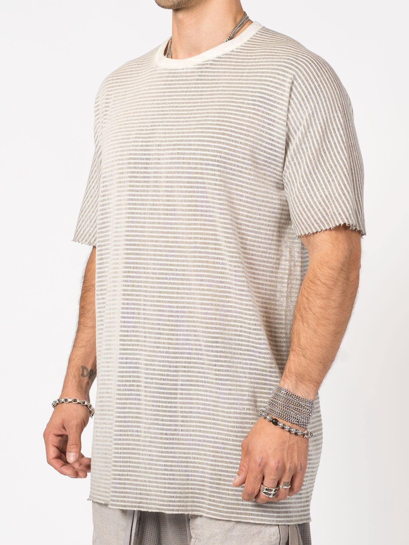 Sheer Knit T-Shirt in Cashmere Blend