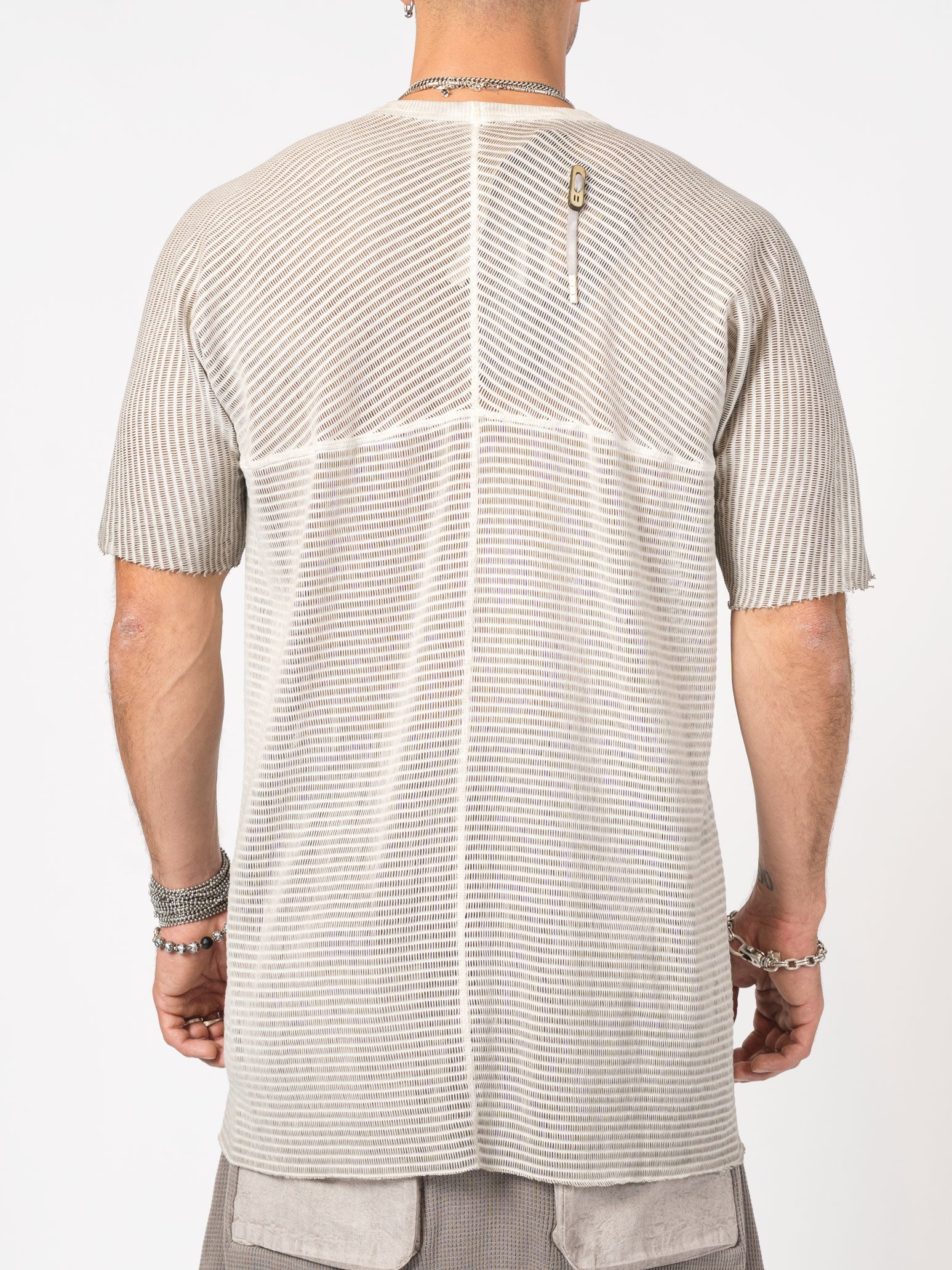 Sheer Knit T-Shirt in Cashmere Blend
