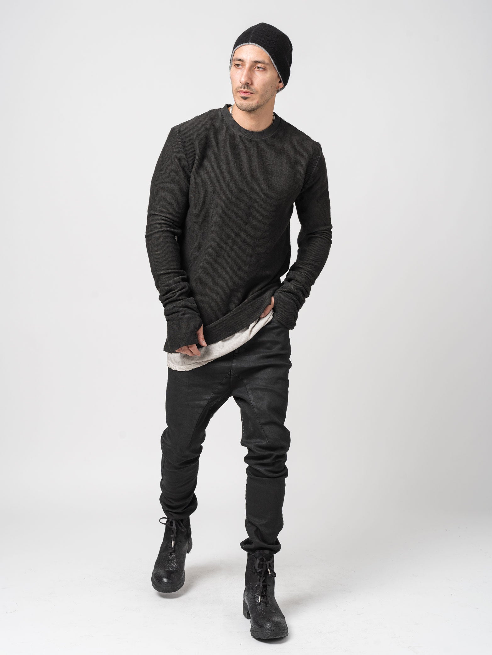 Ribbed Long-Sleeve Sweatshirt - INN7