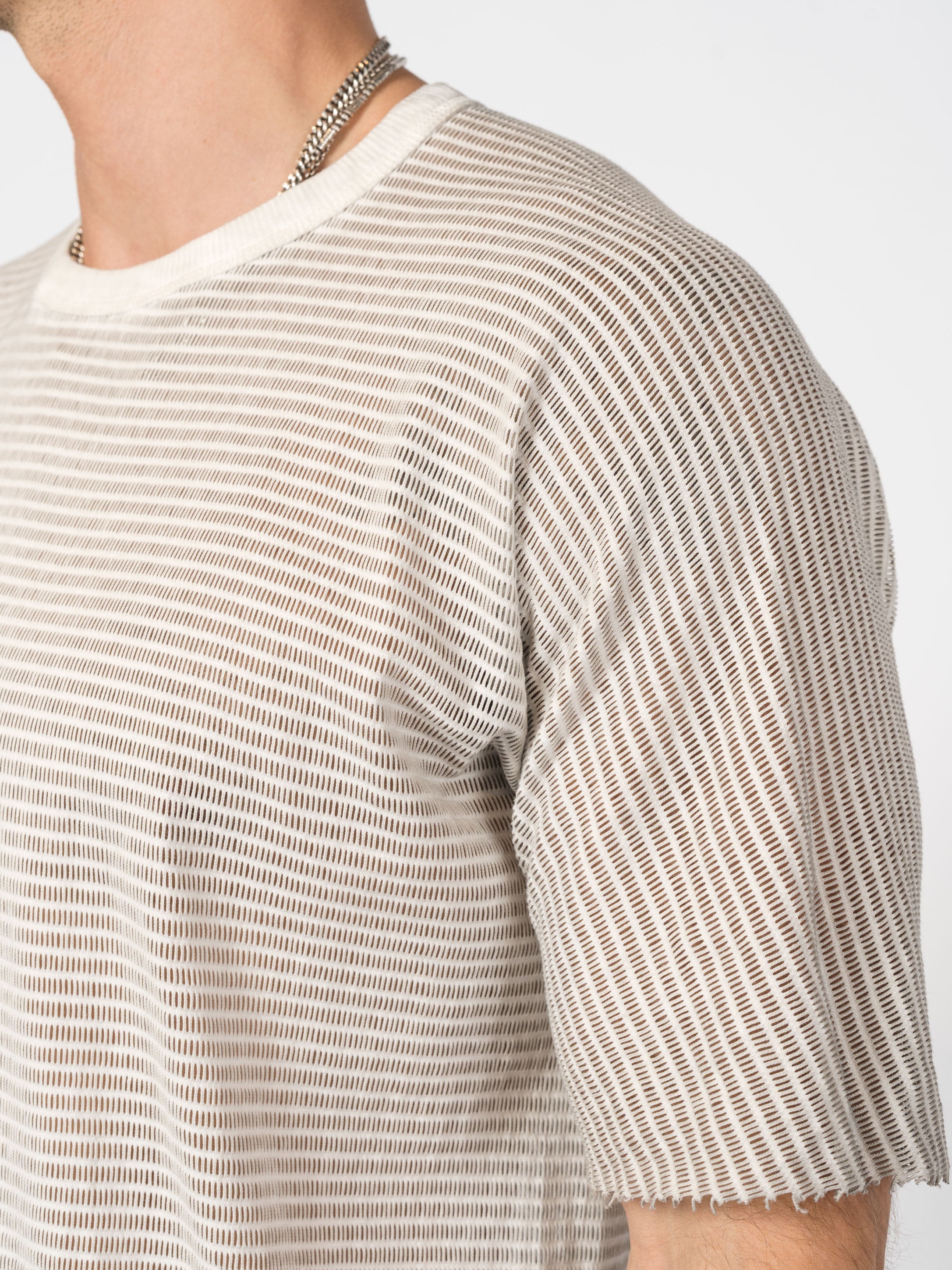 Sheer Knit T-Shirt in Cashmere Blend