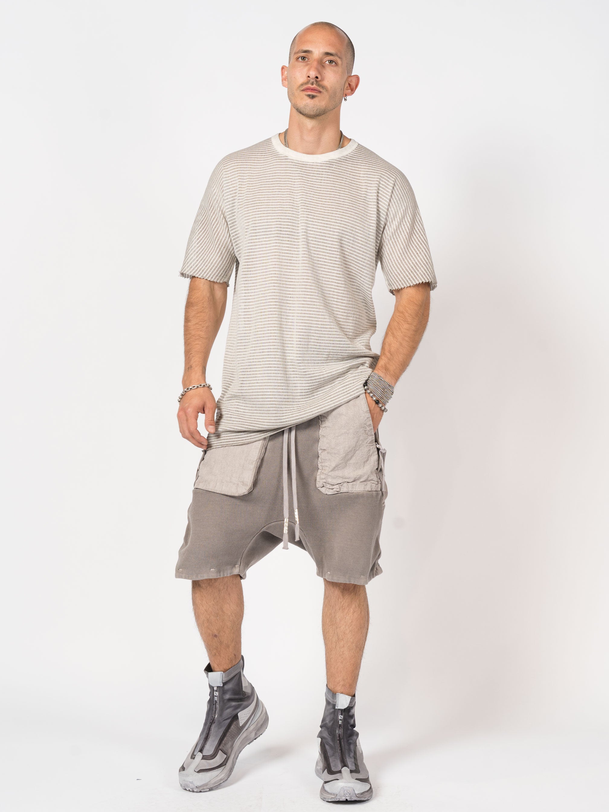Sheer Knit T-Shirt in Cashmere Blend