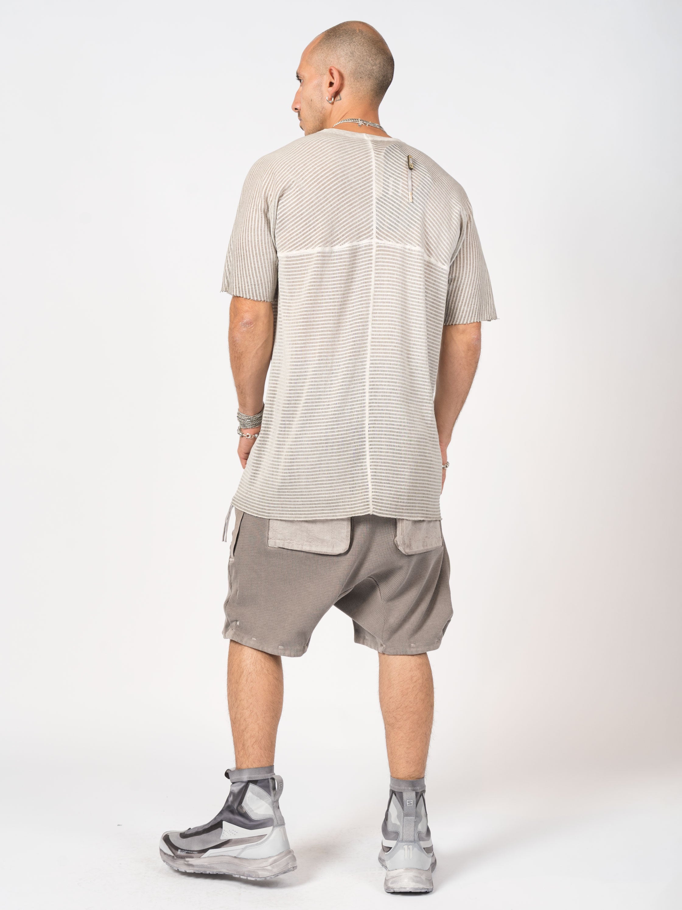 Sheer Knit T-Shirt in Cashmere Blend