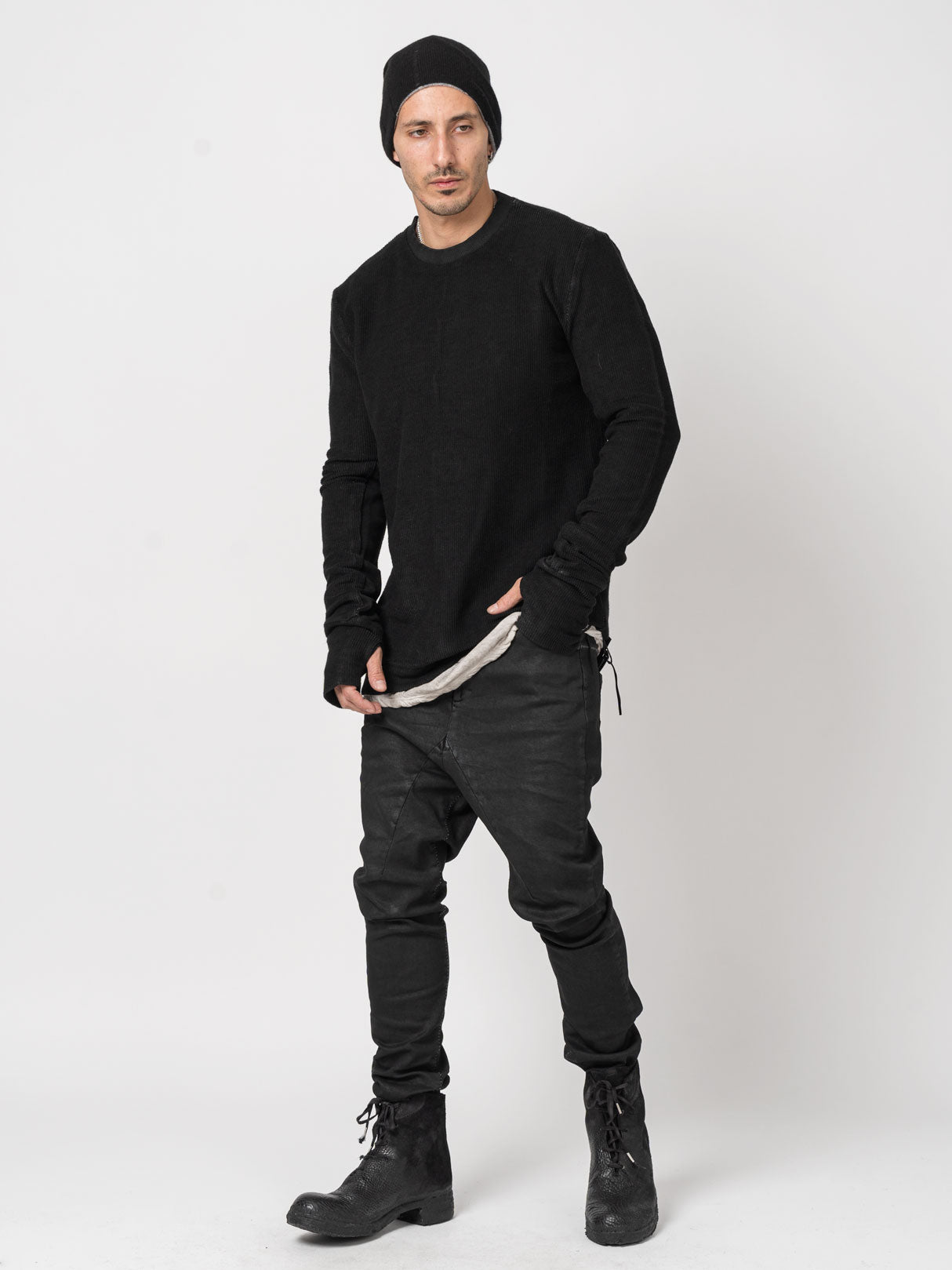 Ribbed Long-Sleeve Sweatshirt - INN7