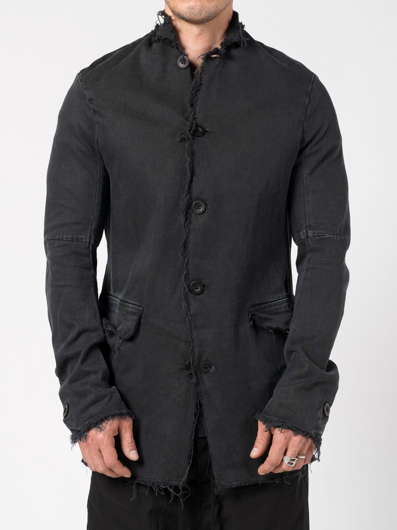 Frayed Edge Cotton Blazer - INN7