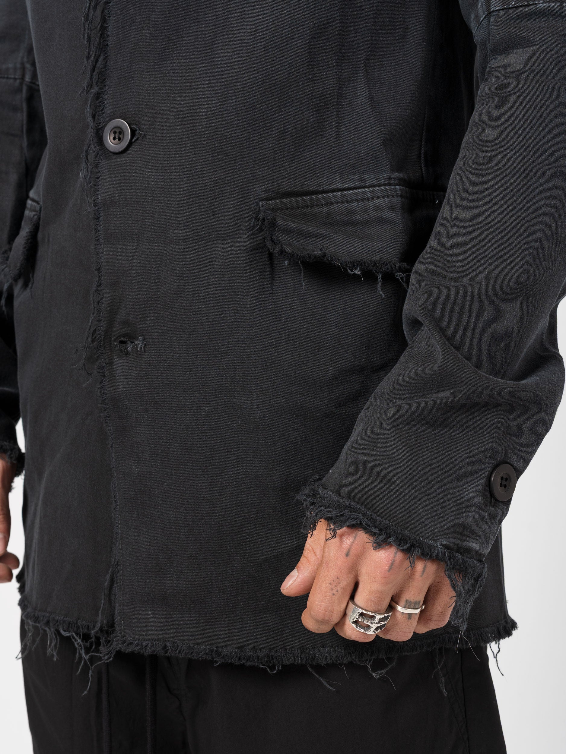 Frayed Edge Cotton Blazer - INN7
