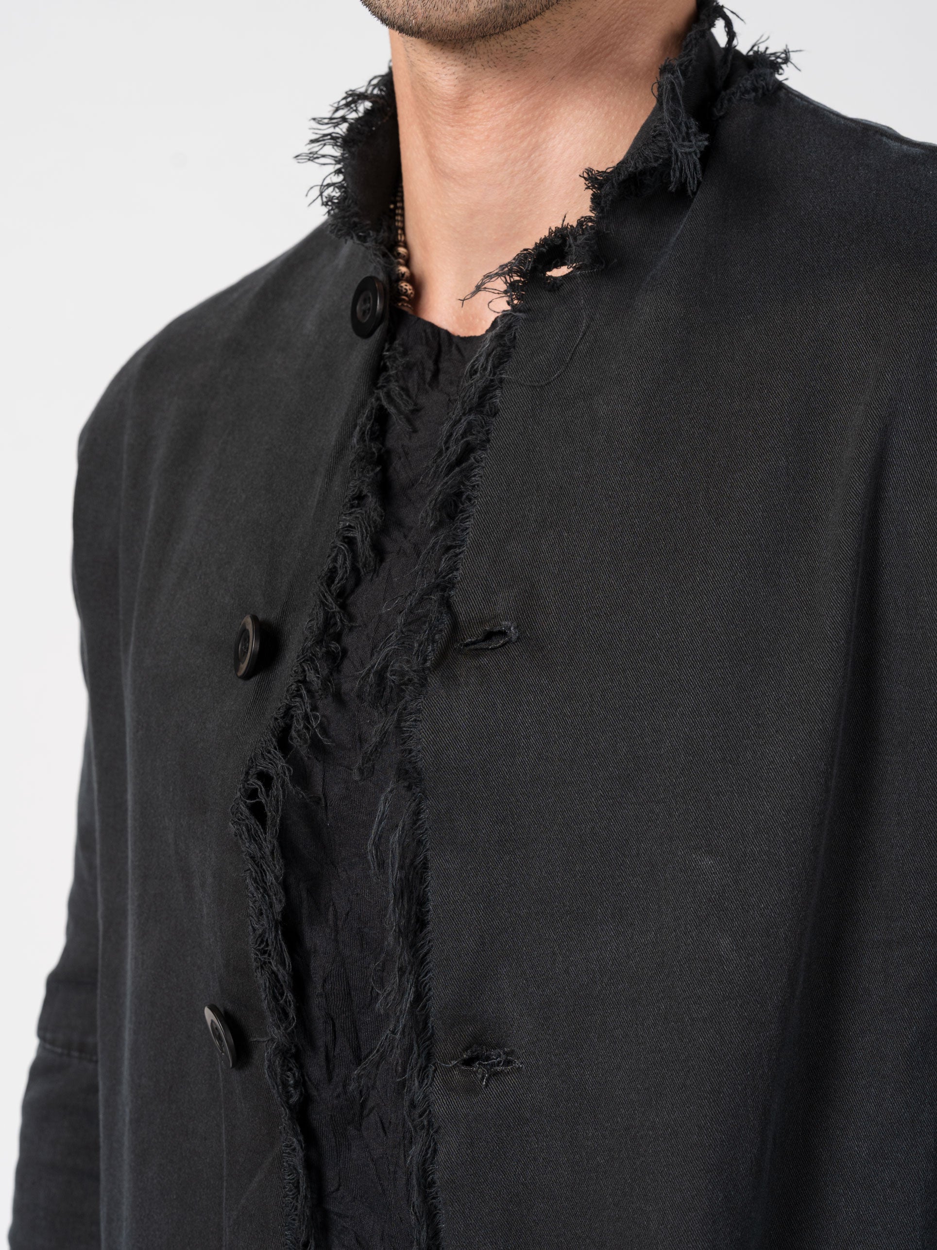 Frayed Edge Cotton Blazer - INN7