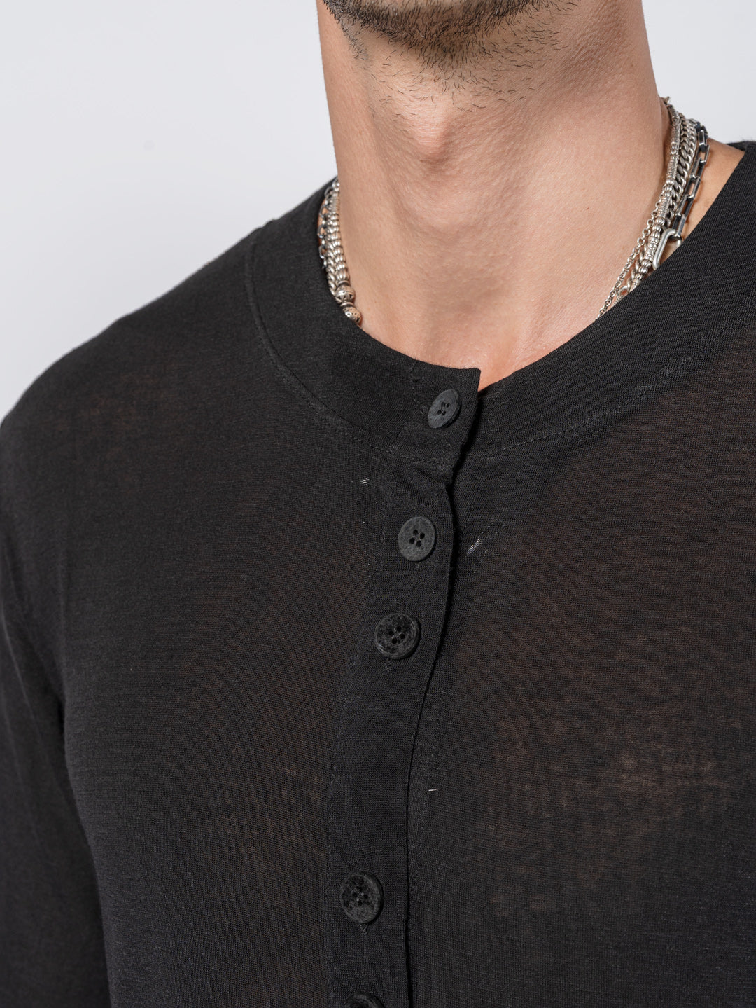 Button-Up Long Sleeve T-Shirt - INN7