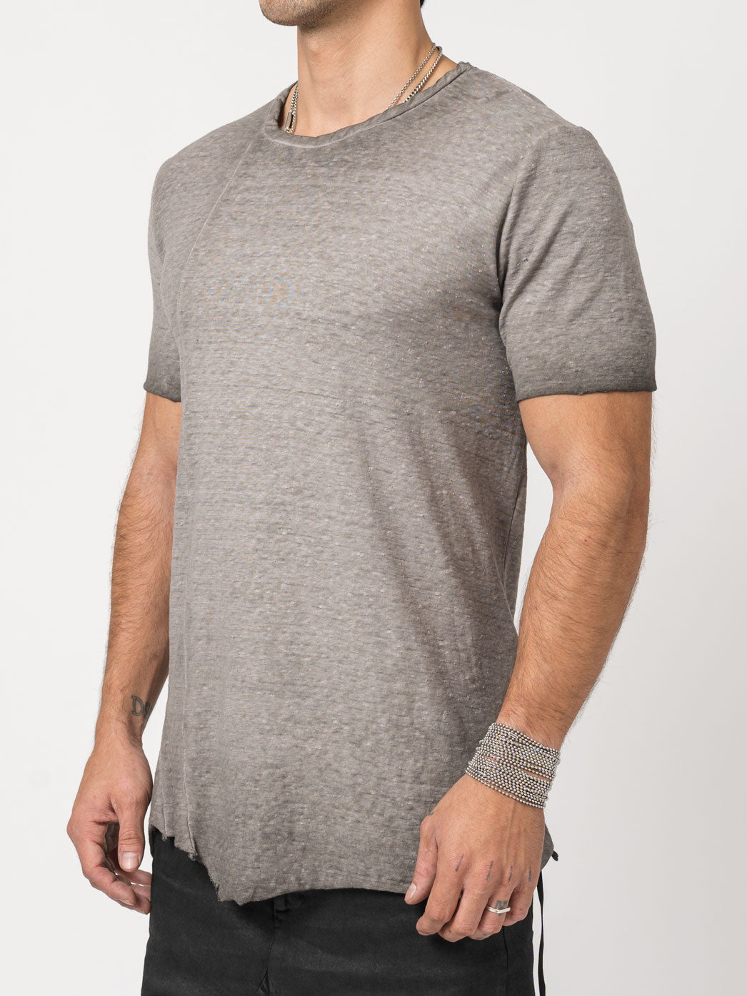 Rustic Cotton Long T-Shirt - INN7