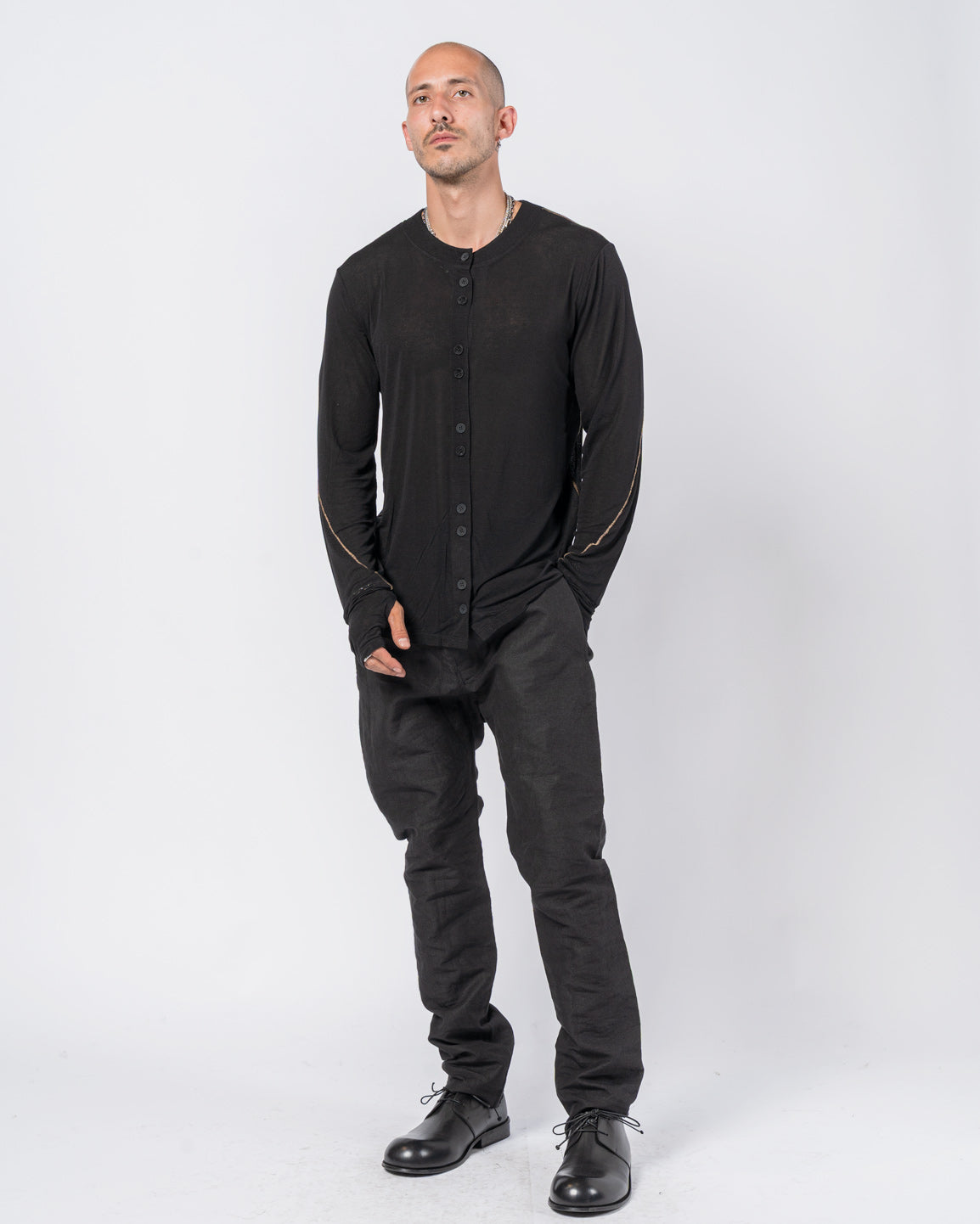 Button-Up Long Sleeve T-Shirt - INN7
