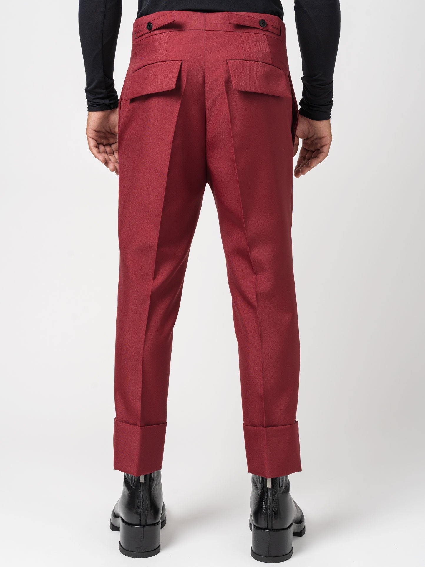 Natté Filo Doppio Bordeaux Trousers - INN7