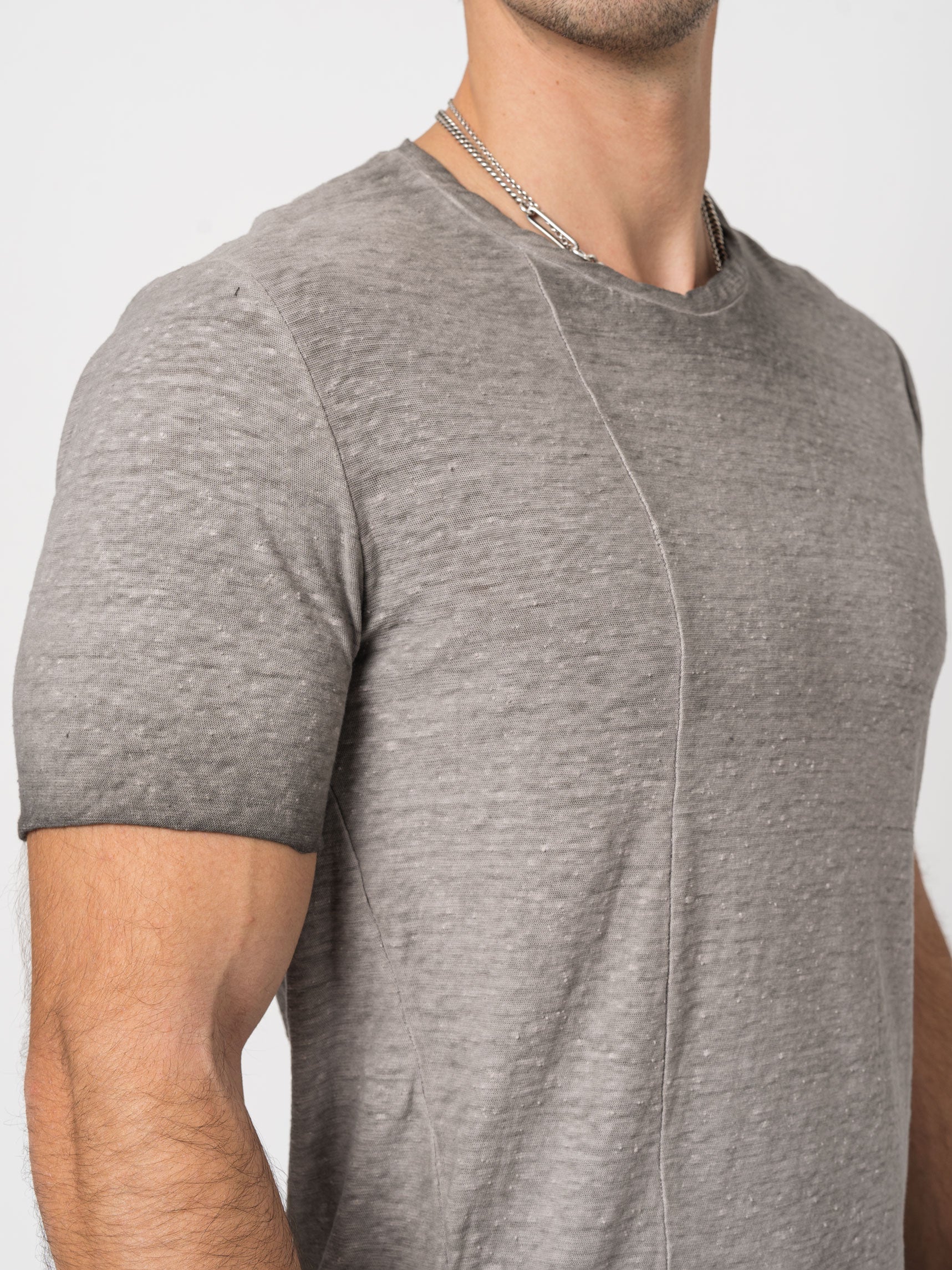 Rustic Cotton Long T-Shirt - INN7