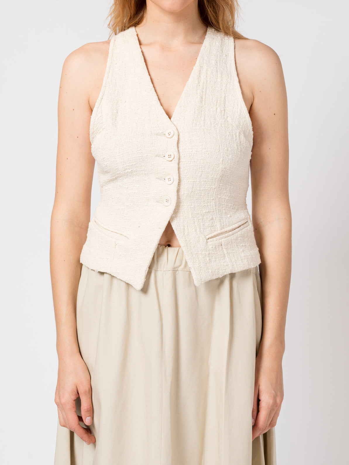 Textured Fitted Vest - INN7