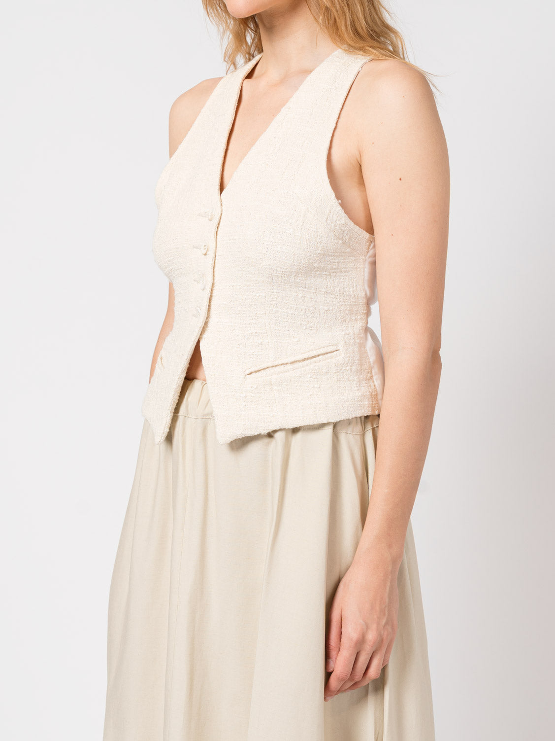 Textured Fitted Vest - INN7