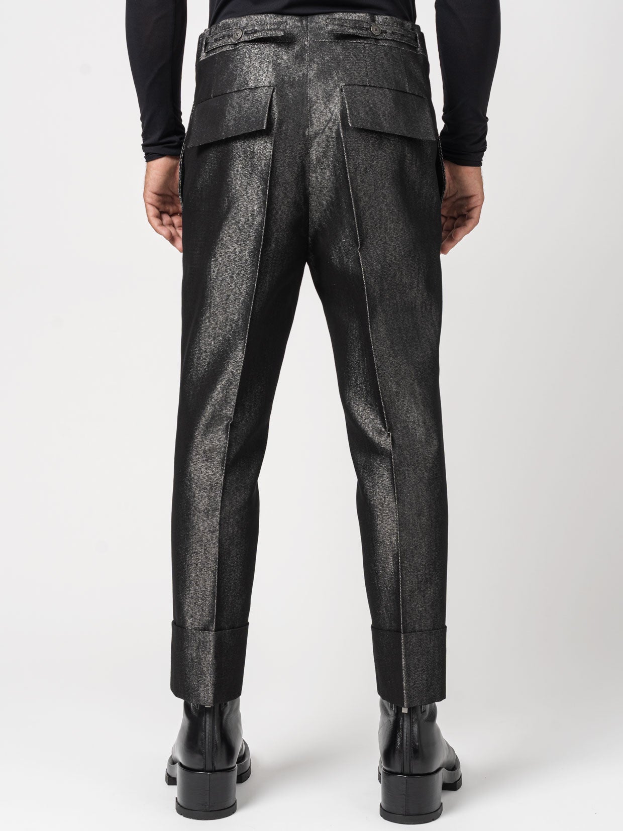 Denim Lamé Trousers - INN7