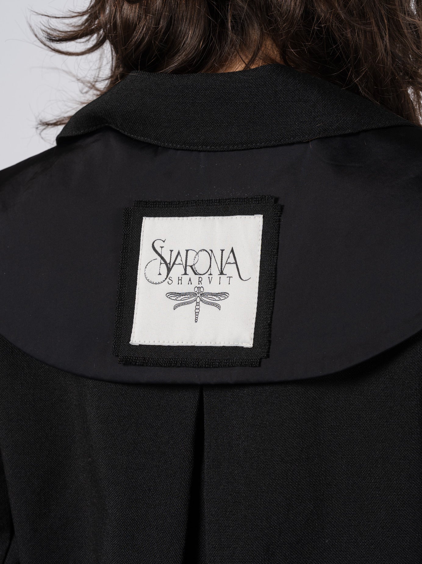 Wool and Mikado Satin Tailored Dress