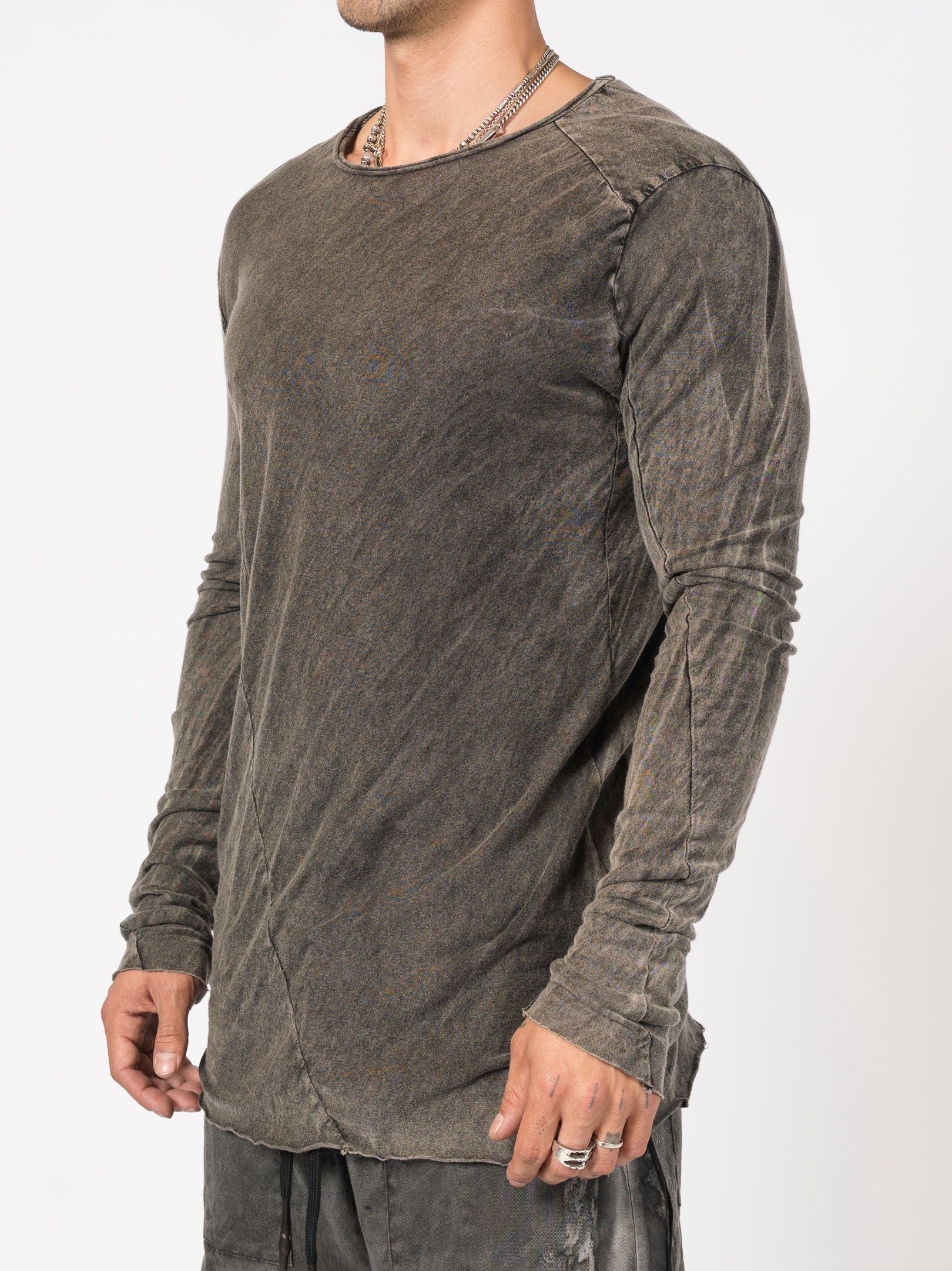 Raw Seam Long Sleeve T-Shirt