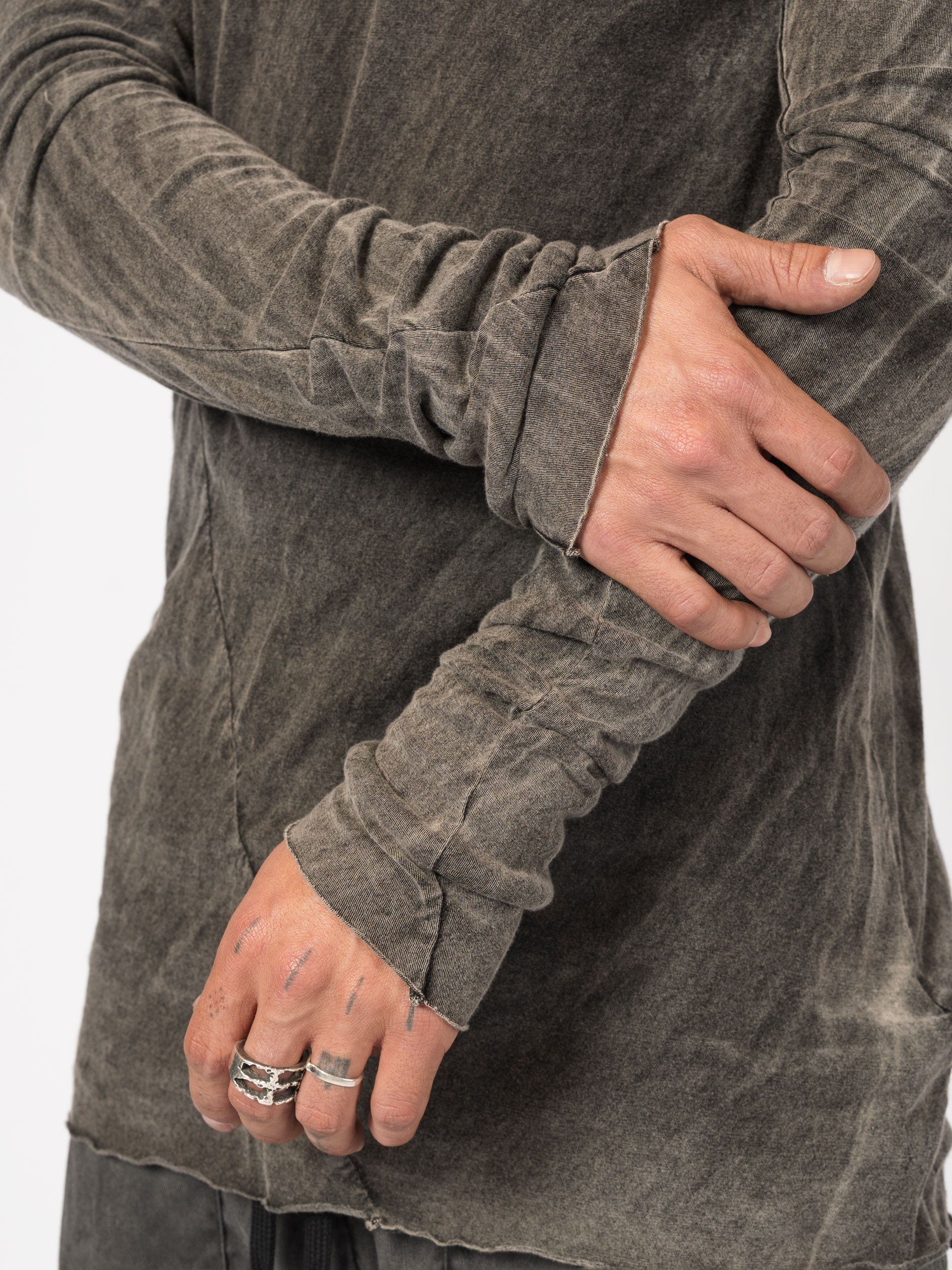 Raw Seam Long Sleeve T-Shirt