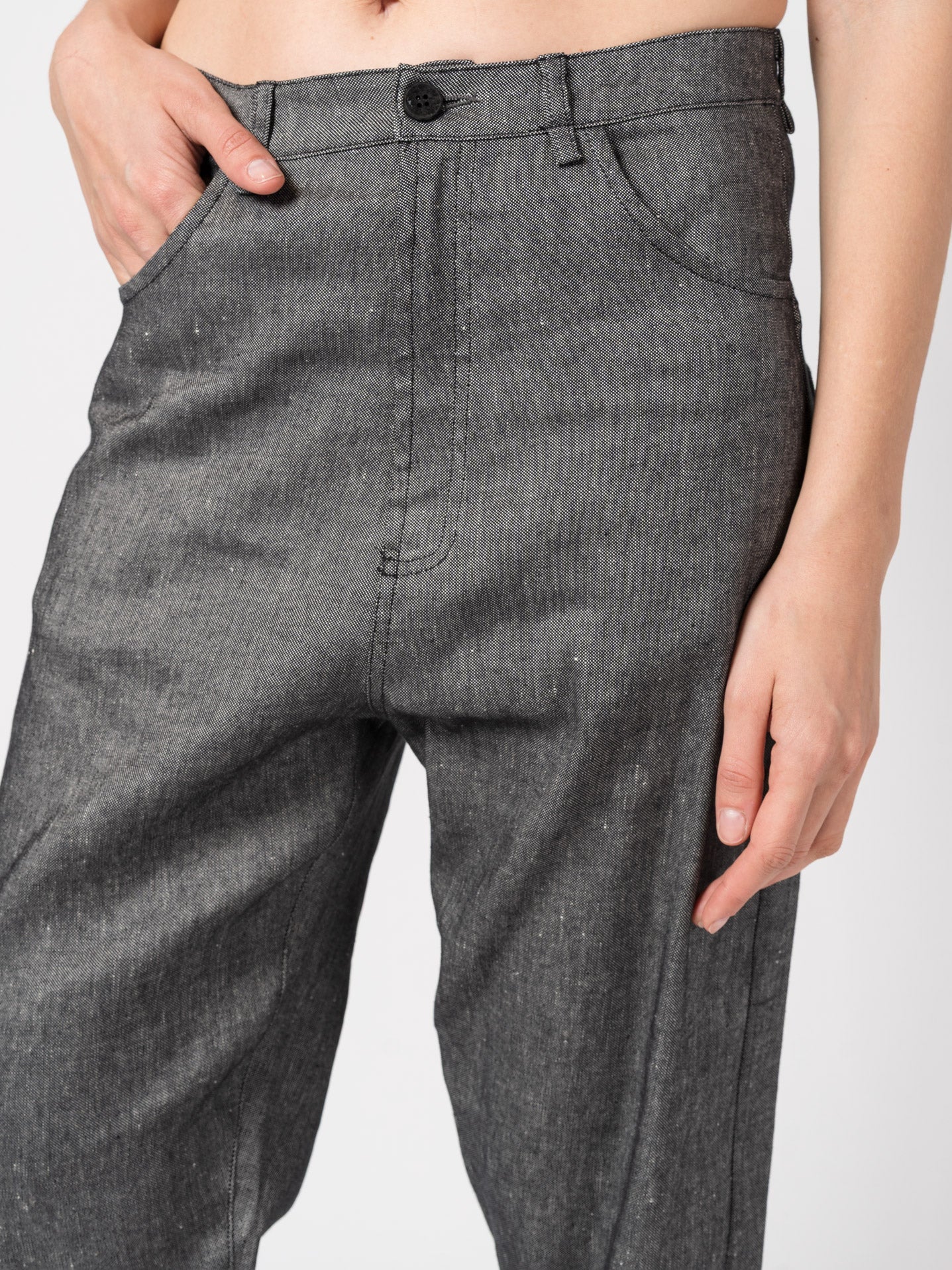 Tapered Linen-Blend Trousers - INN7