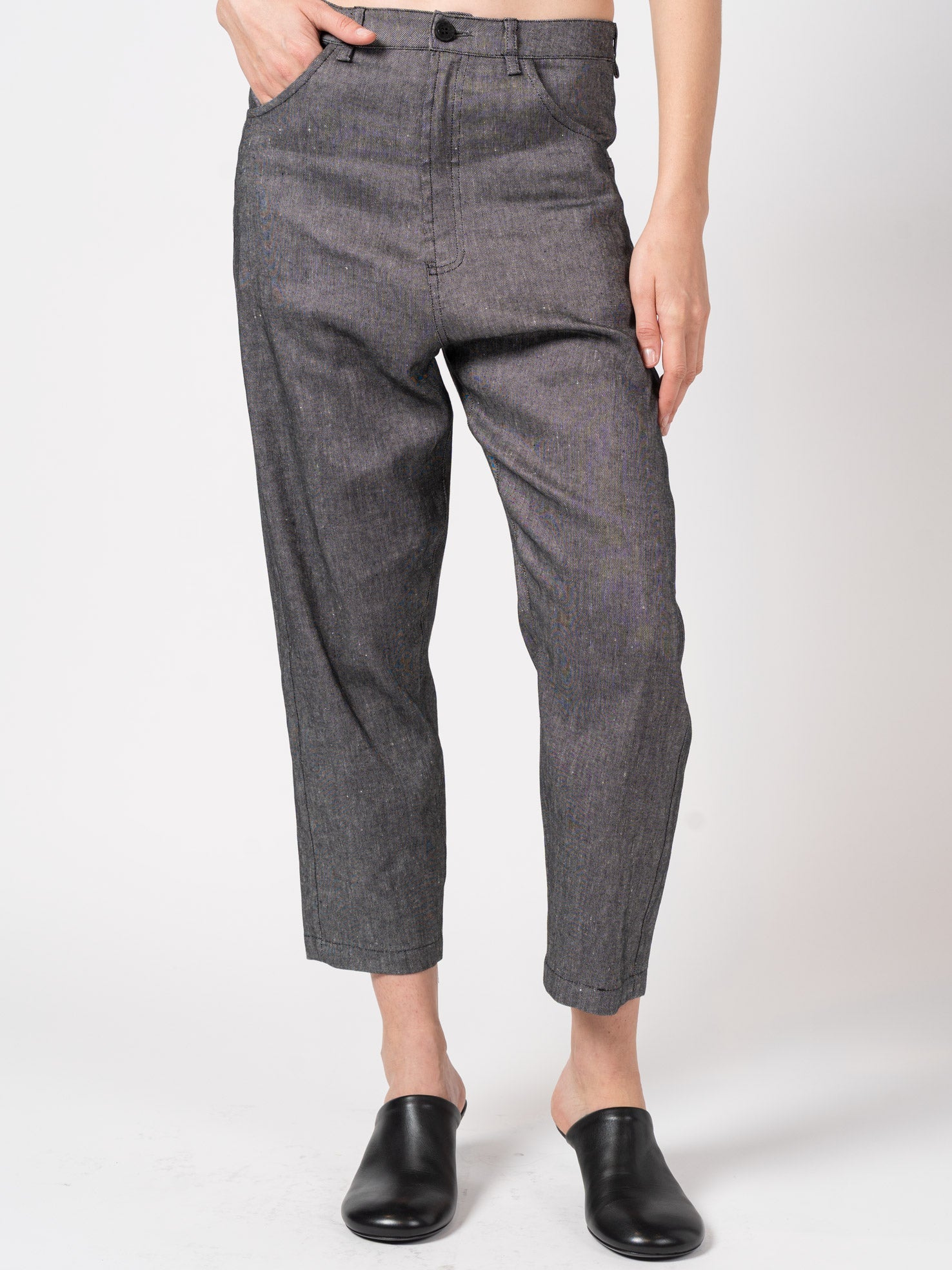 Tapered Linen-Blend Trousers - INN7