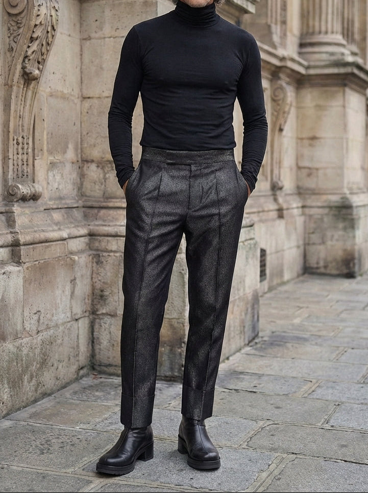 Denim Lamé Trousers - INN7