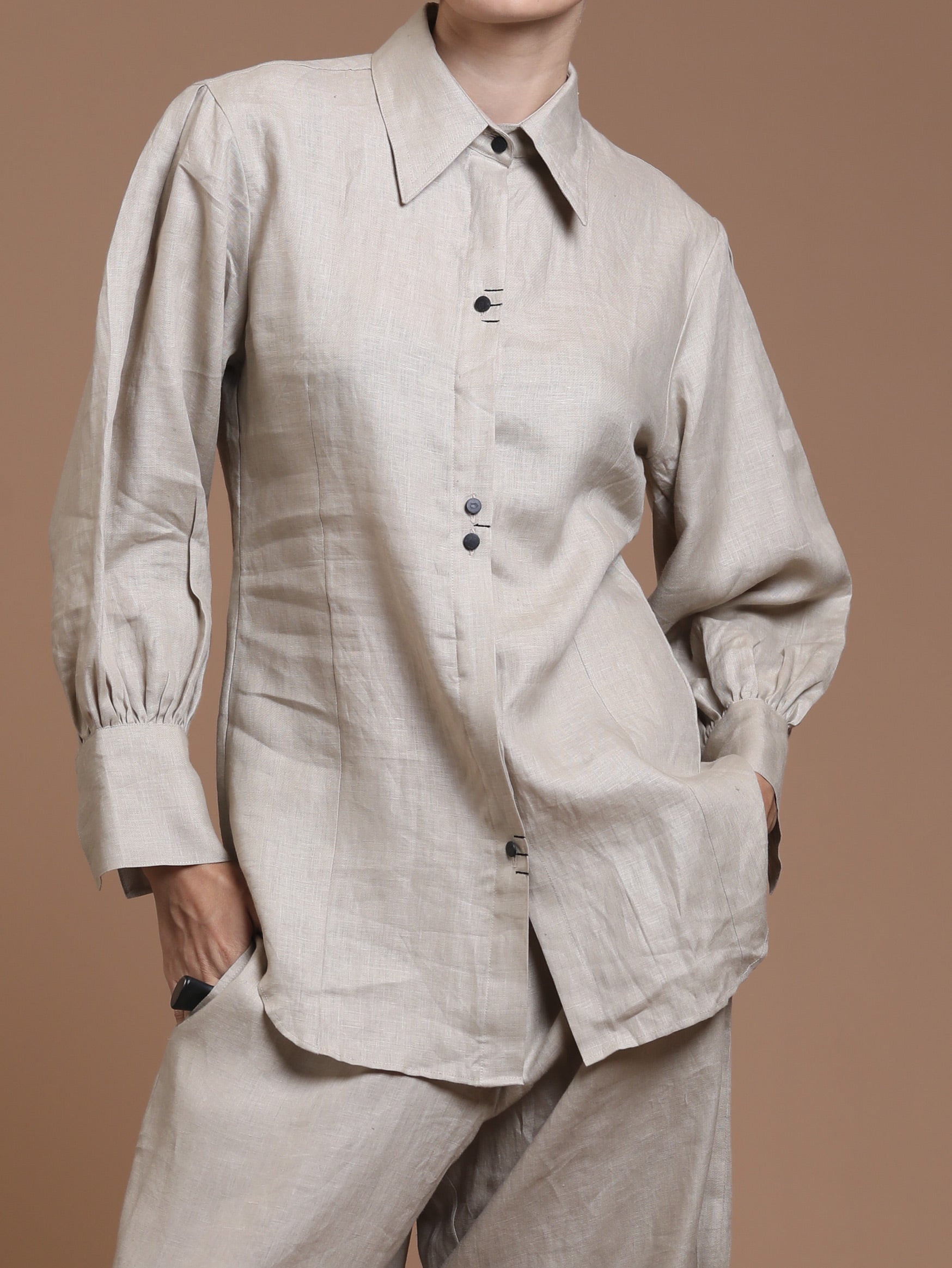 Linen Button-Up Shirt