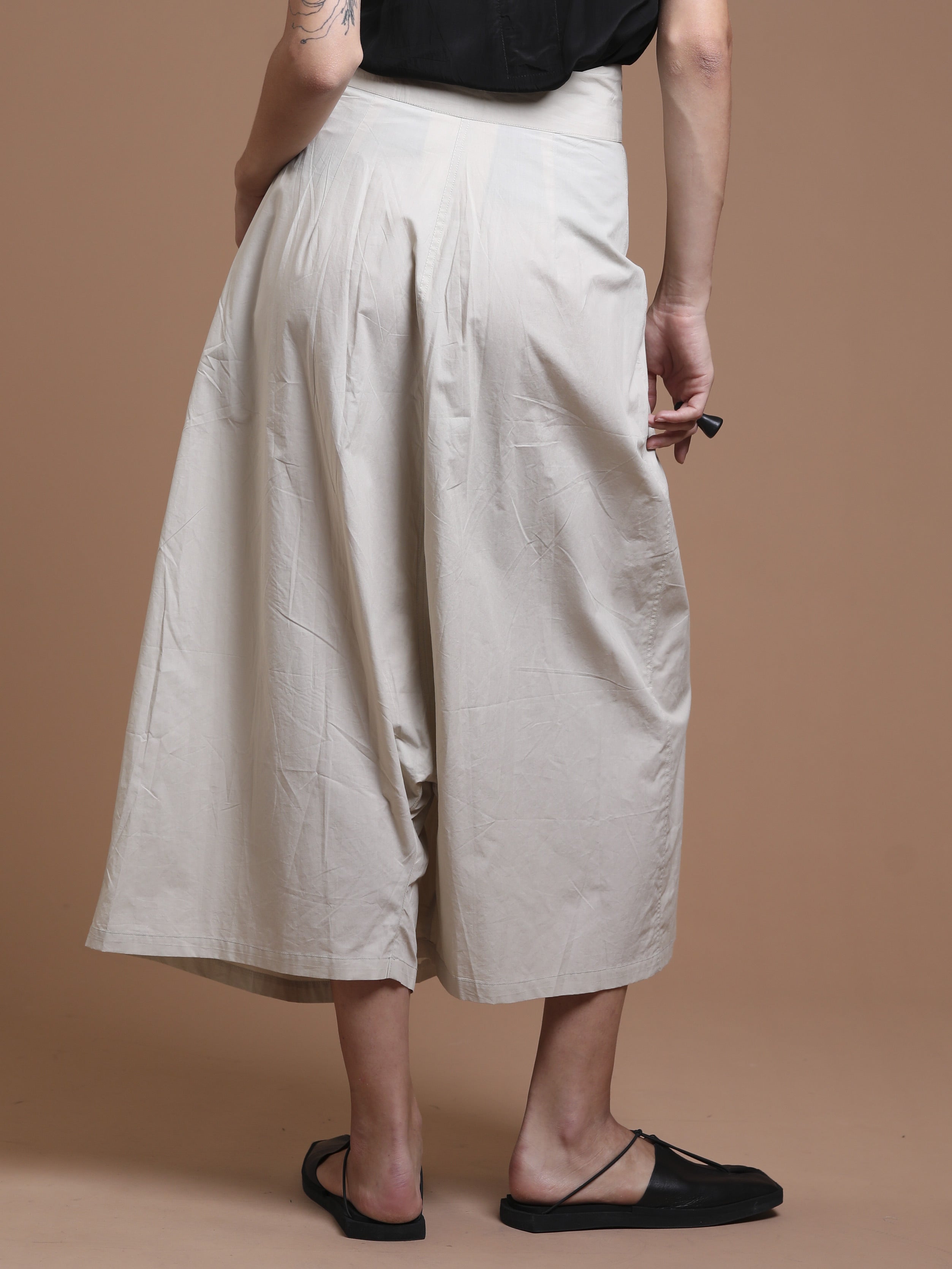 Wide Convertible Poplin Pants - INN7