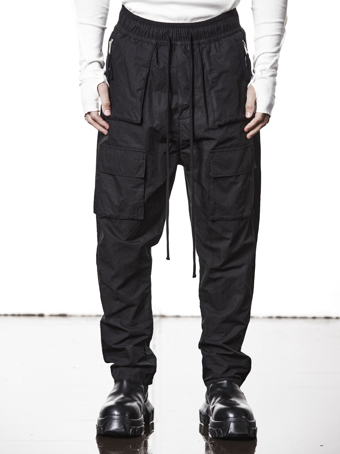 Garment-Washed Cargo Trousers - INN7