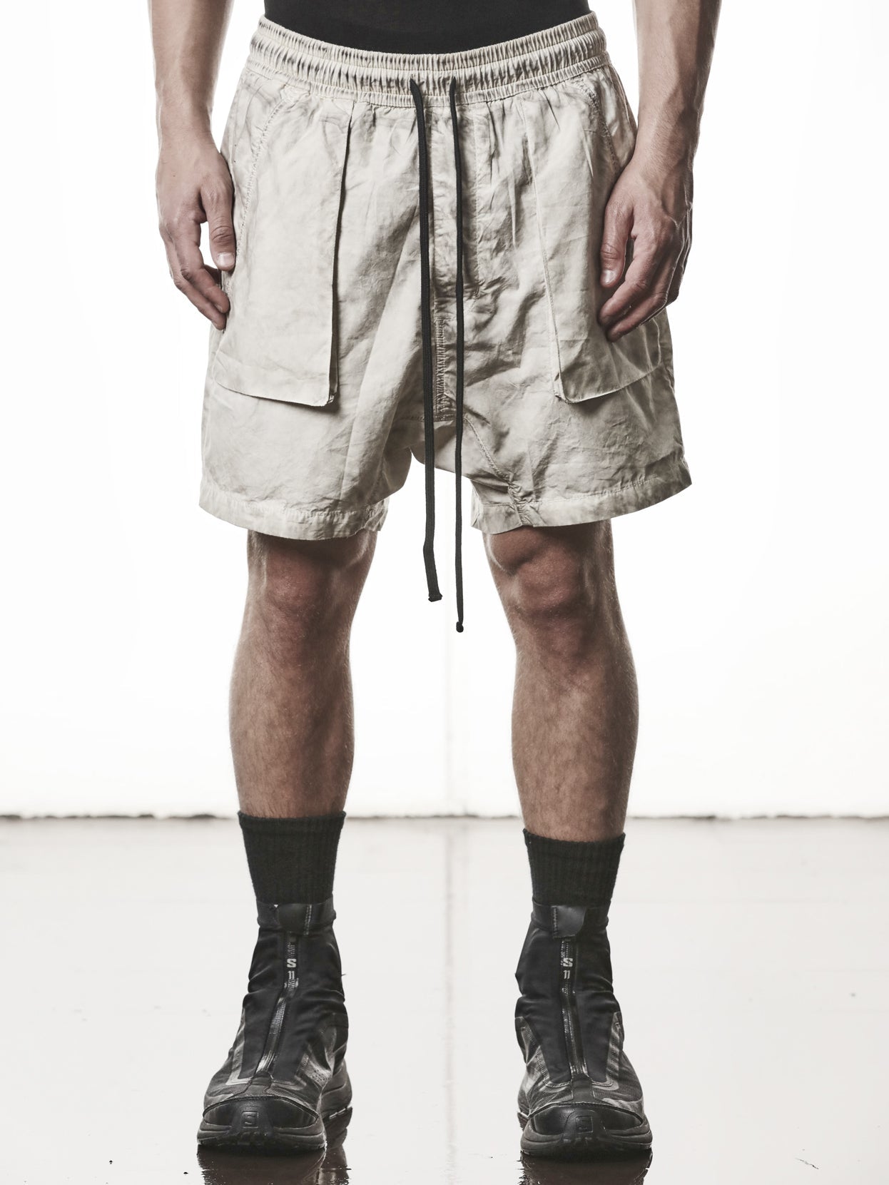 Drop-Crotch Cotton Shorts - INN7