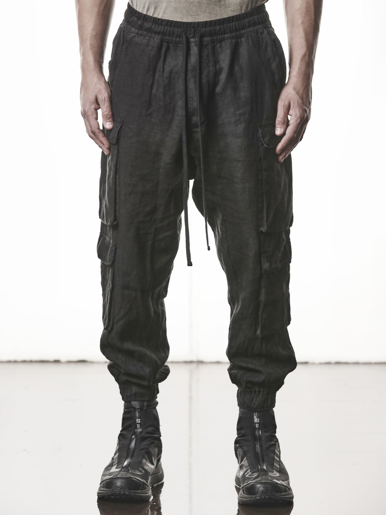 Low-Crotch Linen Trousers - INN7