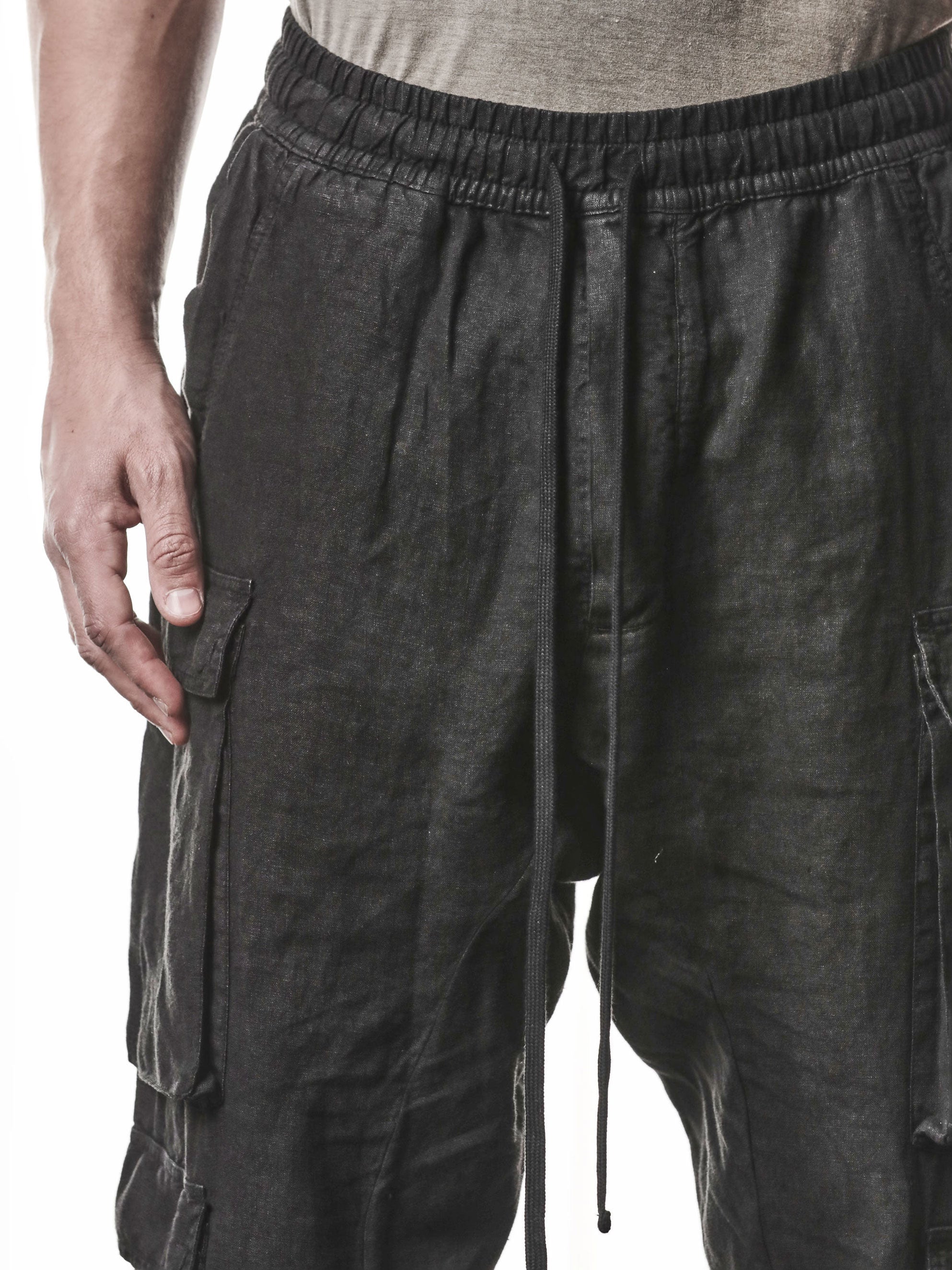 Low-Crotch Linen Trousers - INN7