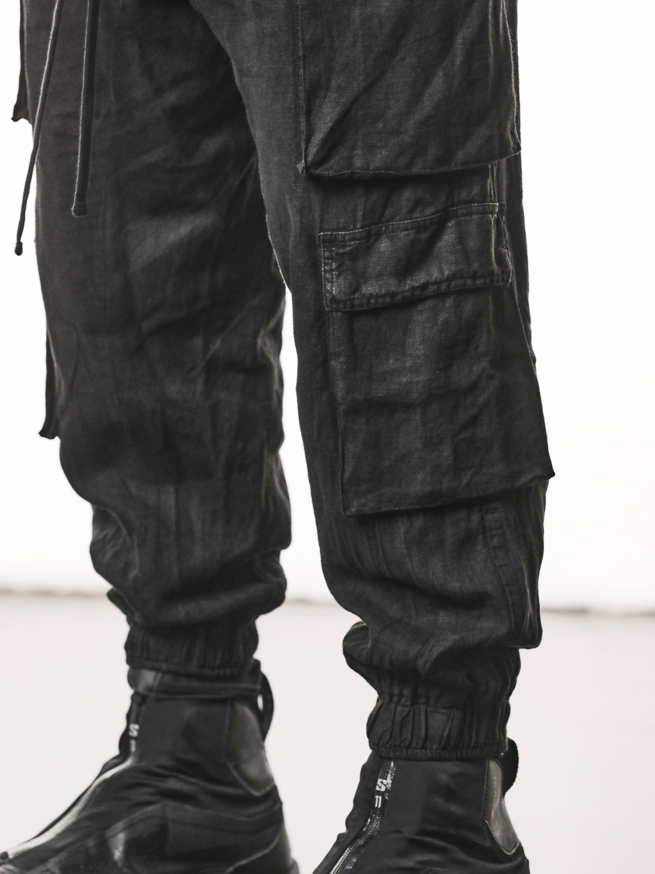Low-Crotch Linen Trousers - INN7