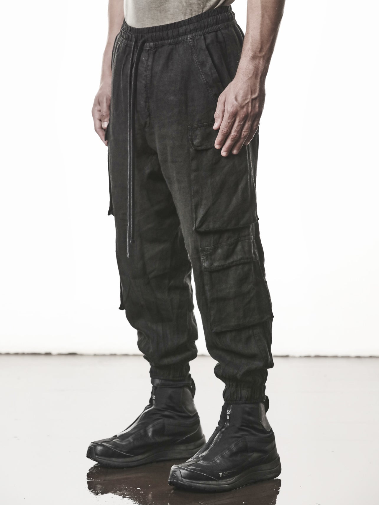 Low-Crotch Linen Trousers - INN7