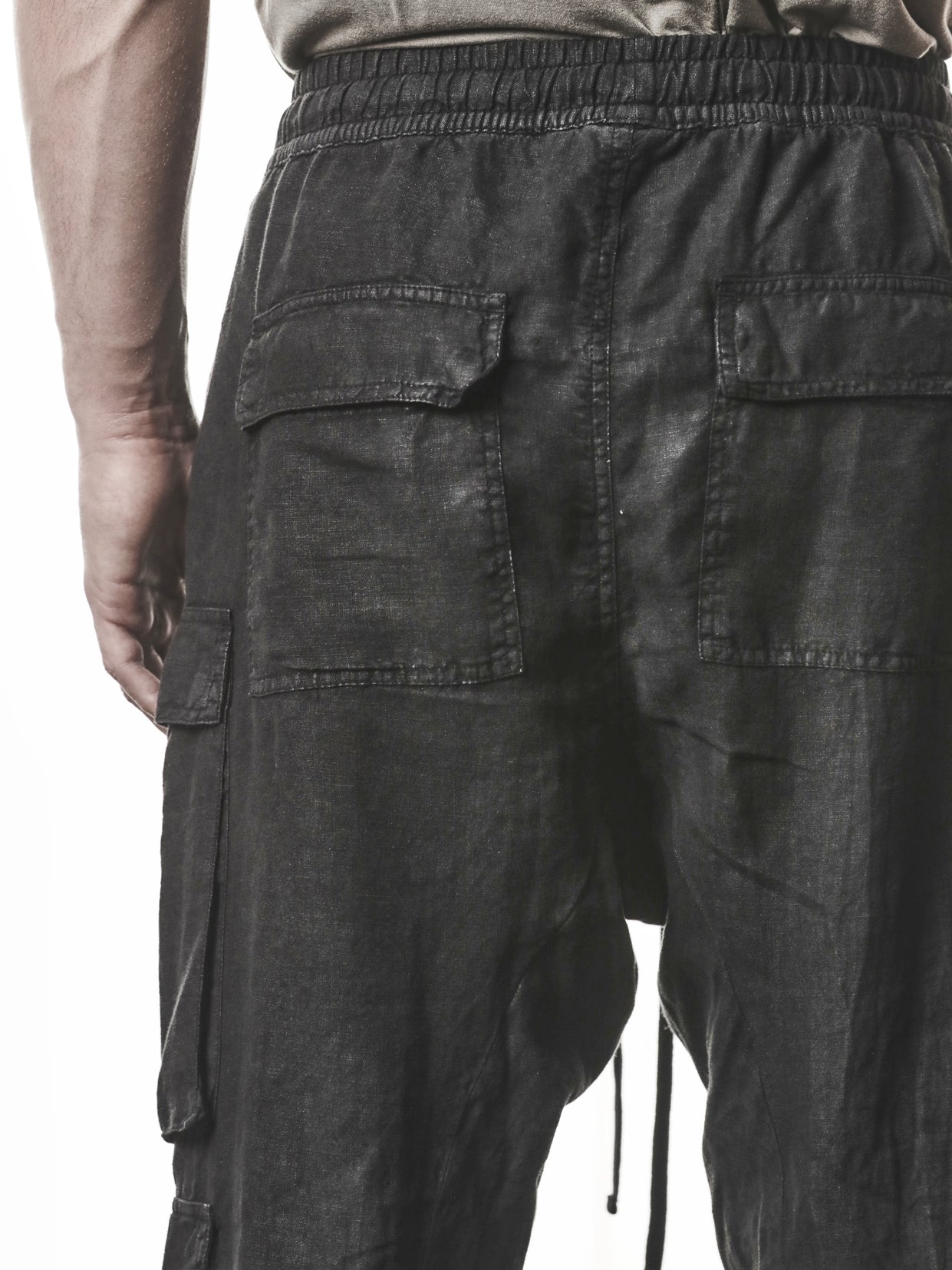 Low-Crotch Linen Trousers - INN7