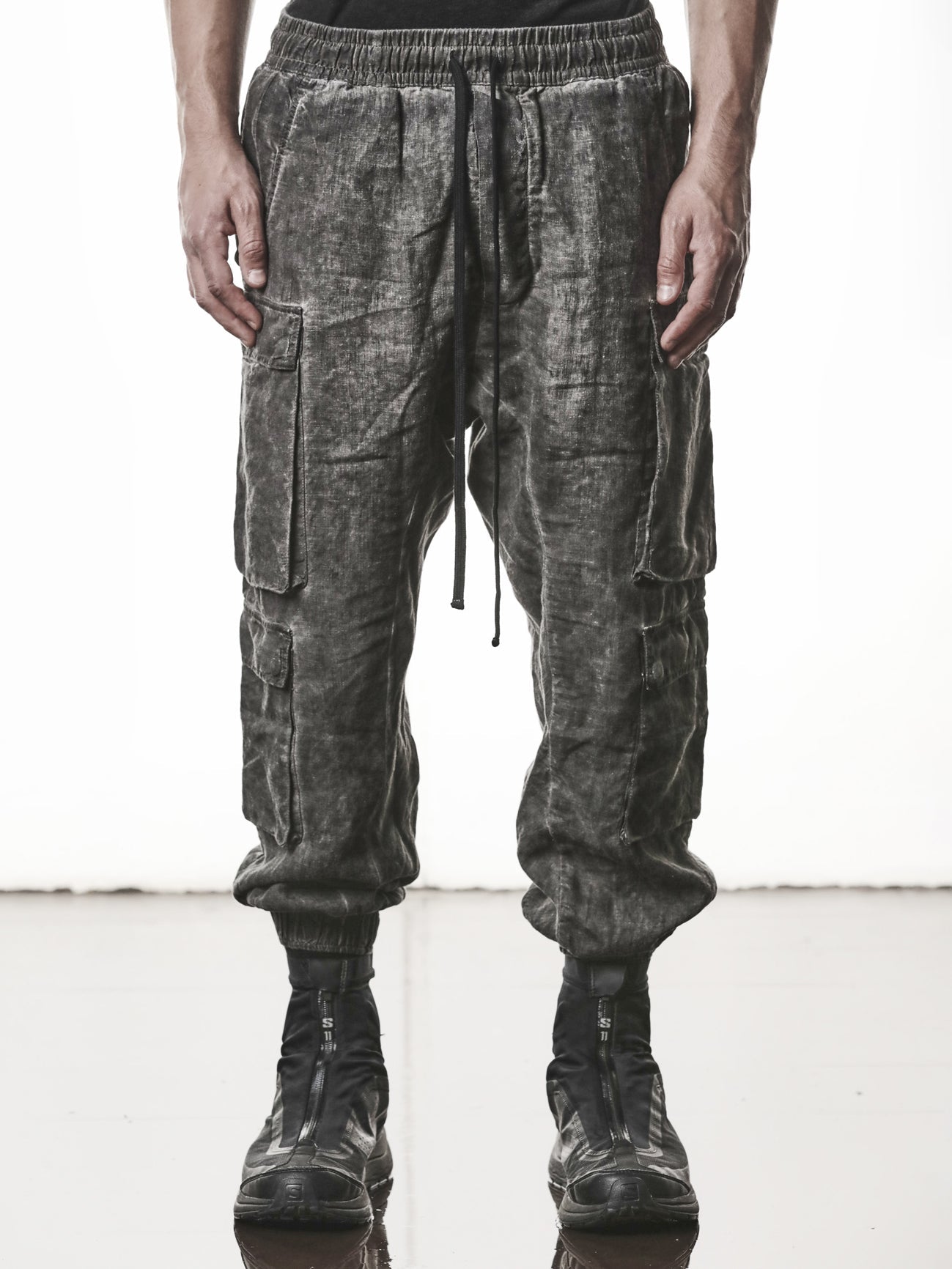 Low-Crotch Linen Trousers - INN7