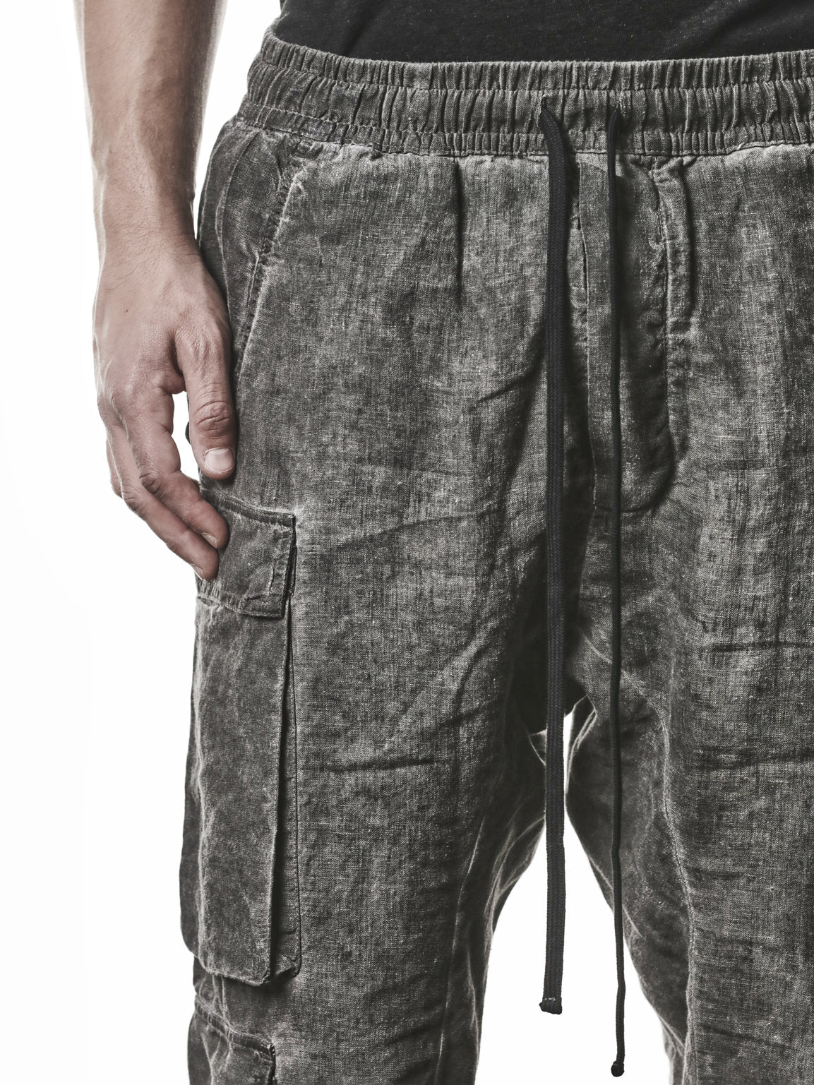 Low-Crotch Linen Trousers - INN7