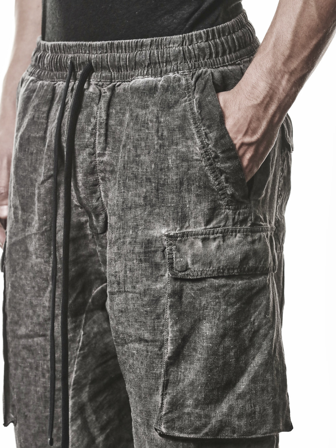 Low-Crotch Linen Trousers - INN7