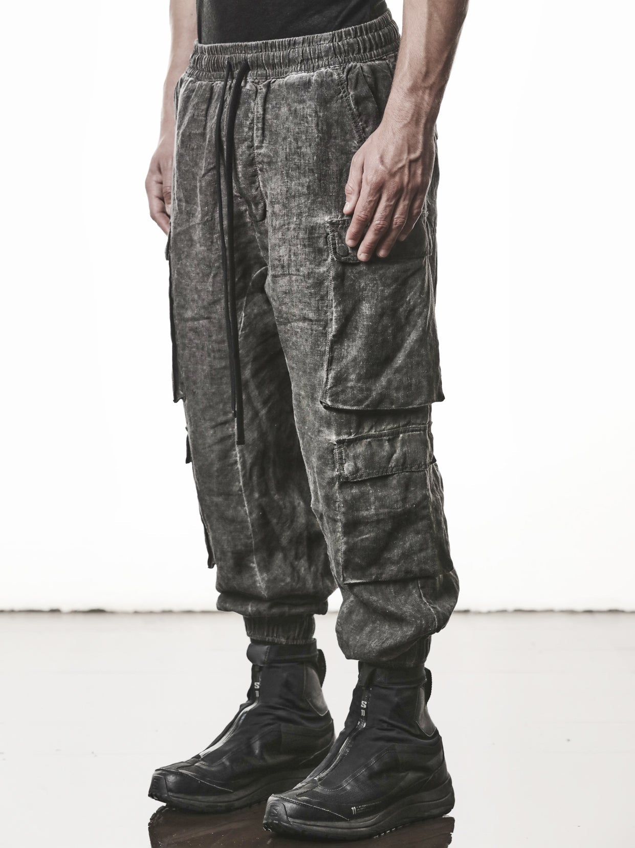 Low-Crotch Linen Trousers - INN7
