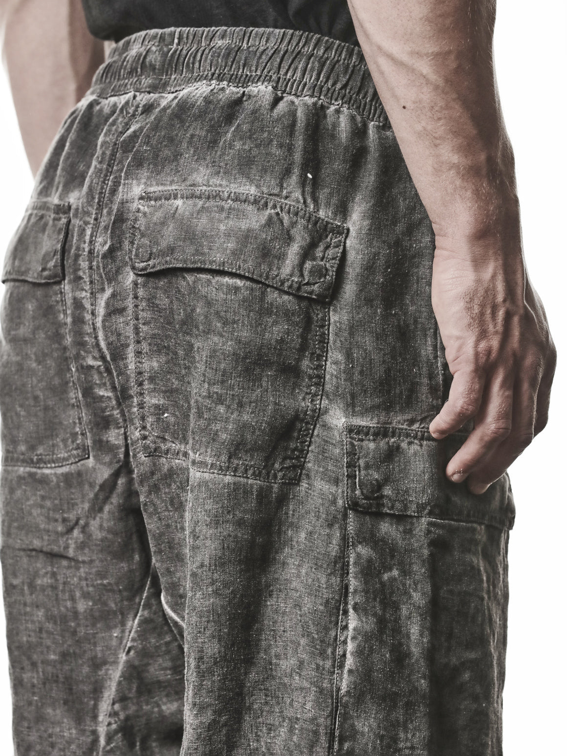 Low-Crotch Linen Trousers - INN7