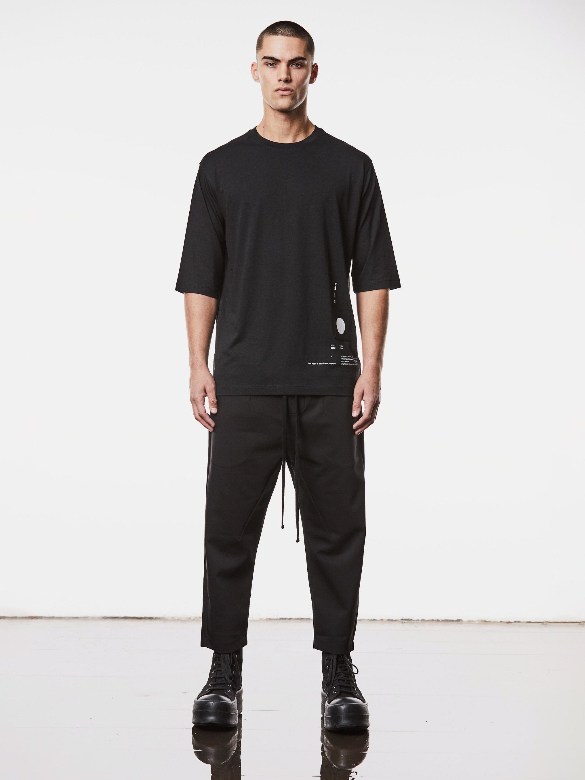 Oversized Cotton T-Shirt with Print Details - INN7