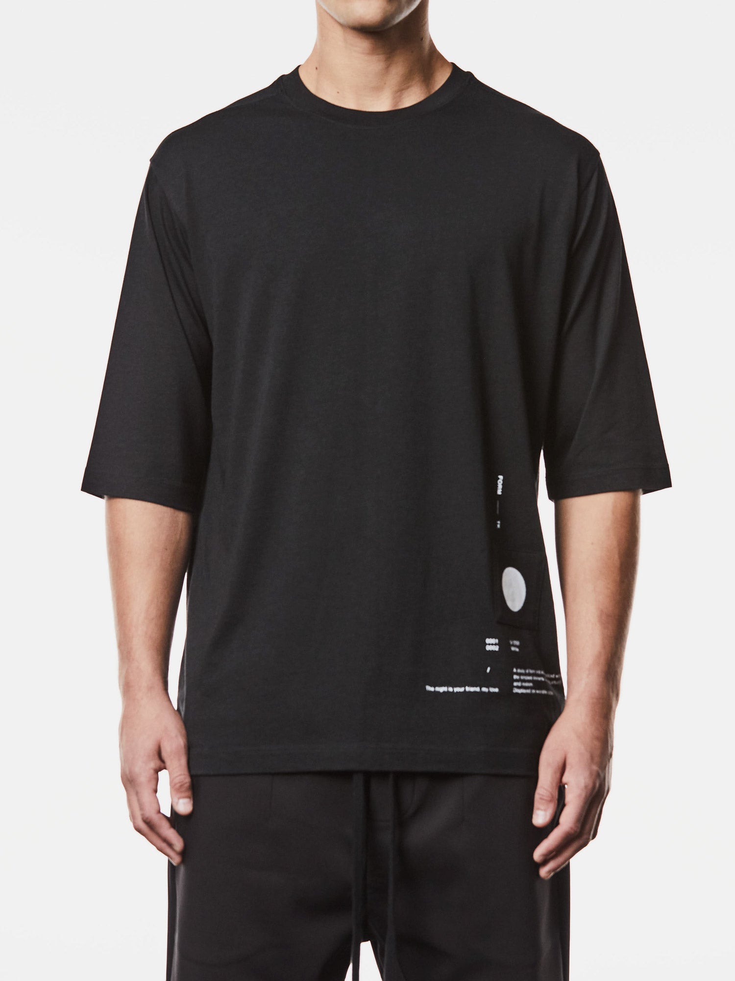 Oversized Cotton T-Shirt with Print Details - INN7