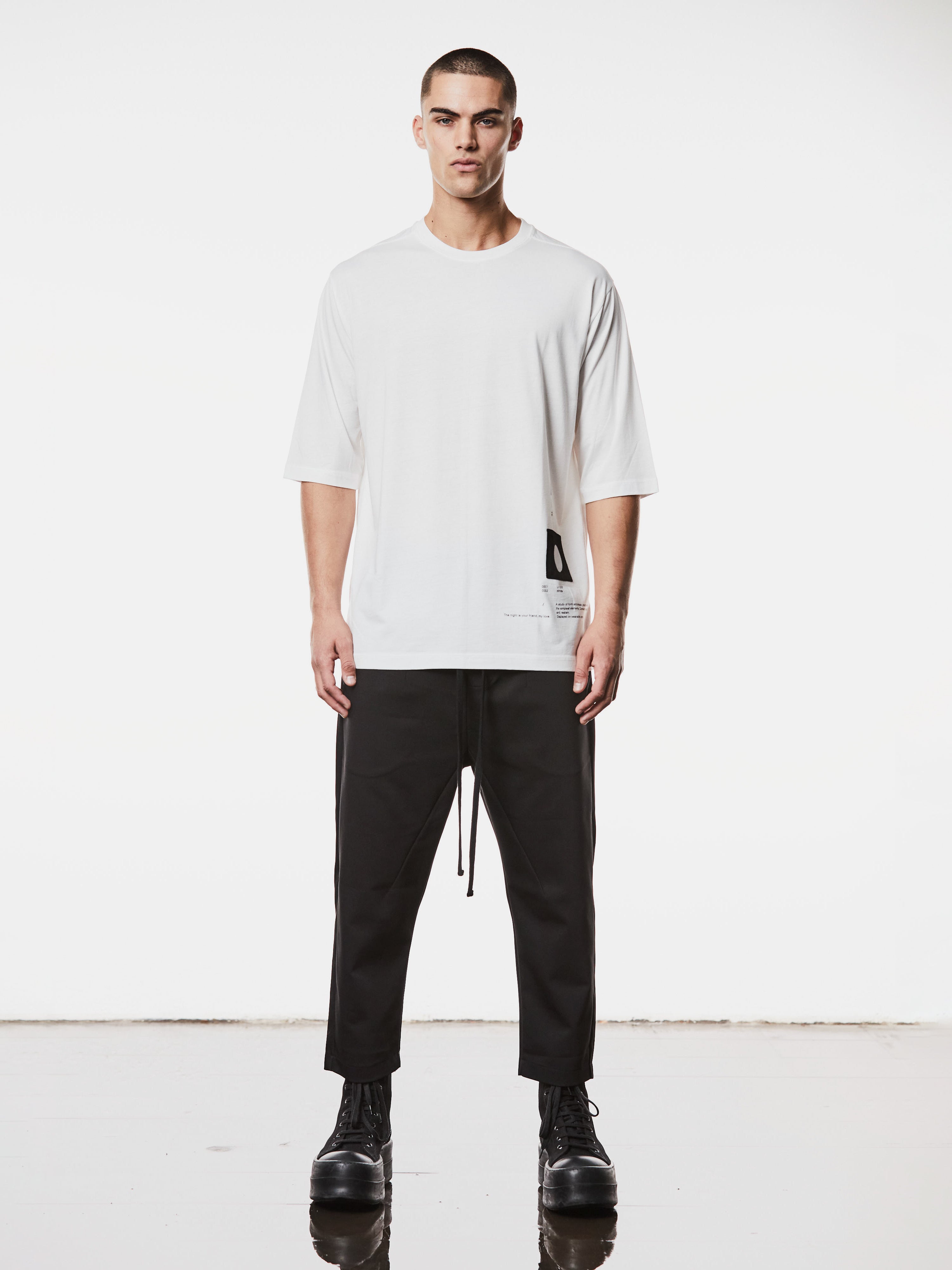 Oversized Cotton T-Shirt with Print Details - INN7