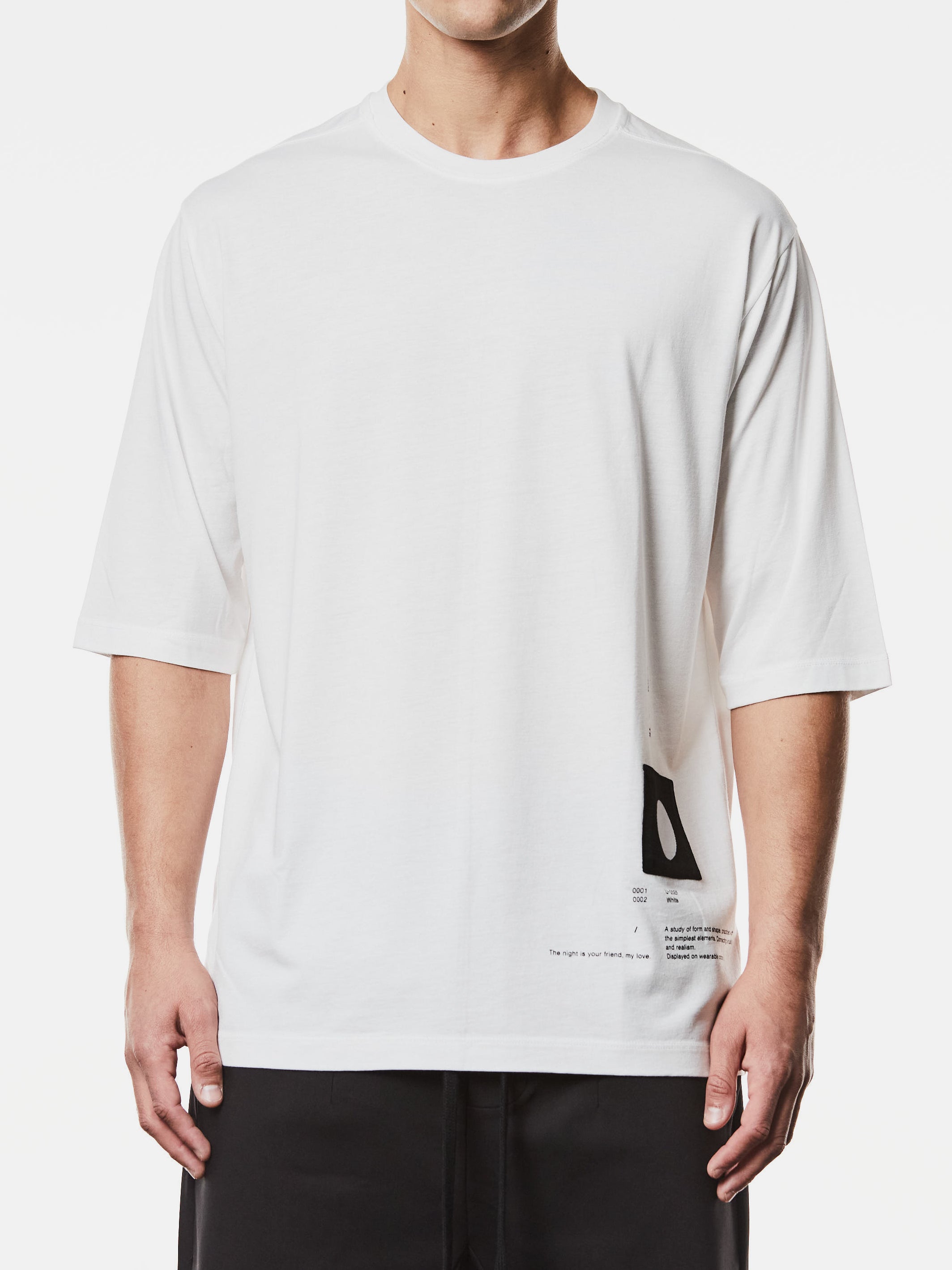 Oversized Cotton T-Shirt with Print Details - INN7