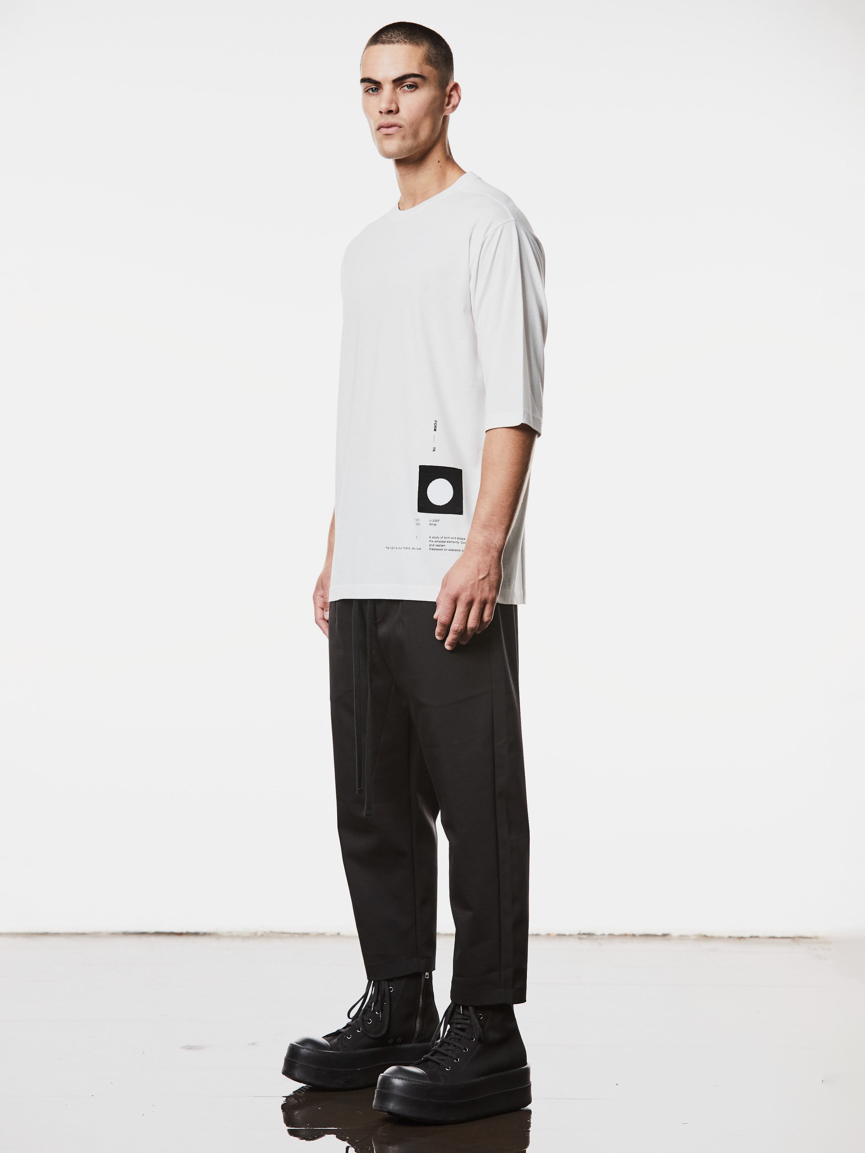Oversized Cotton T-Shirt with Print Details - INN7