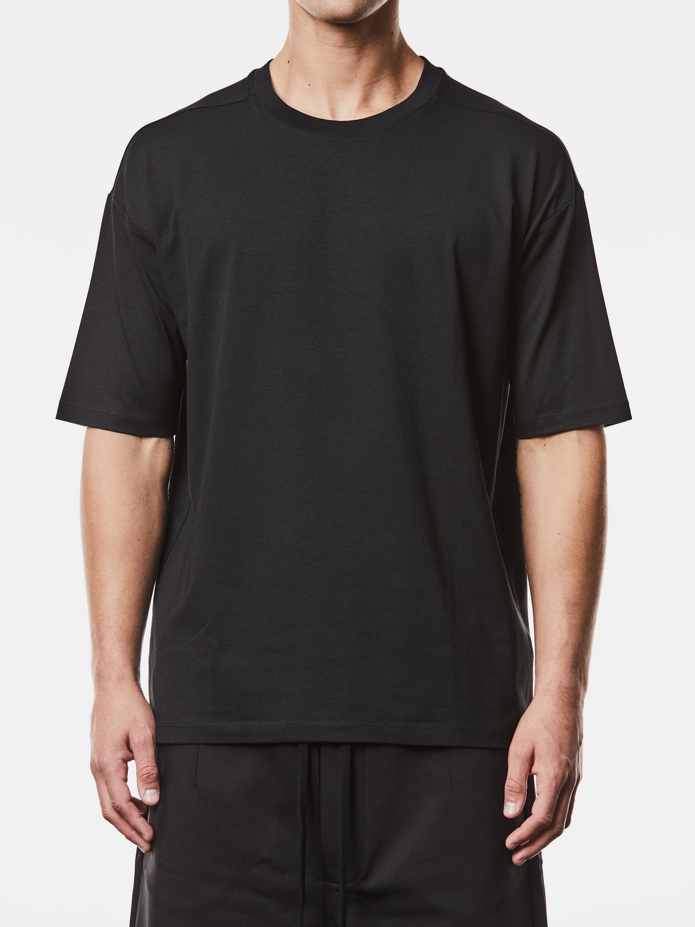 Round Neck Shirt with Embroidered Slash Detail - INN7
