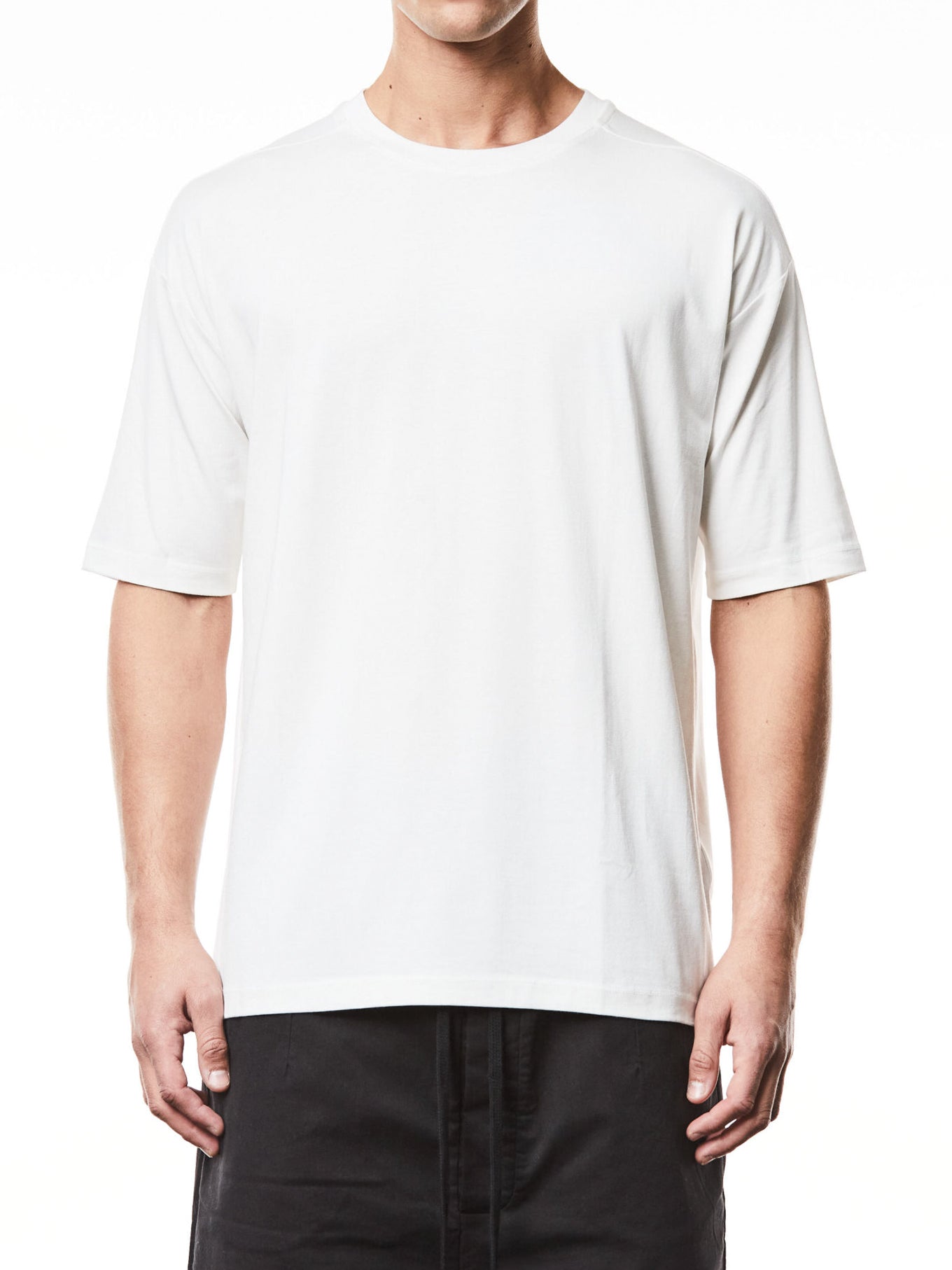 Round Neck Shirt with Embroidered Slash Detail - INN7